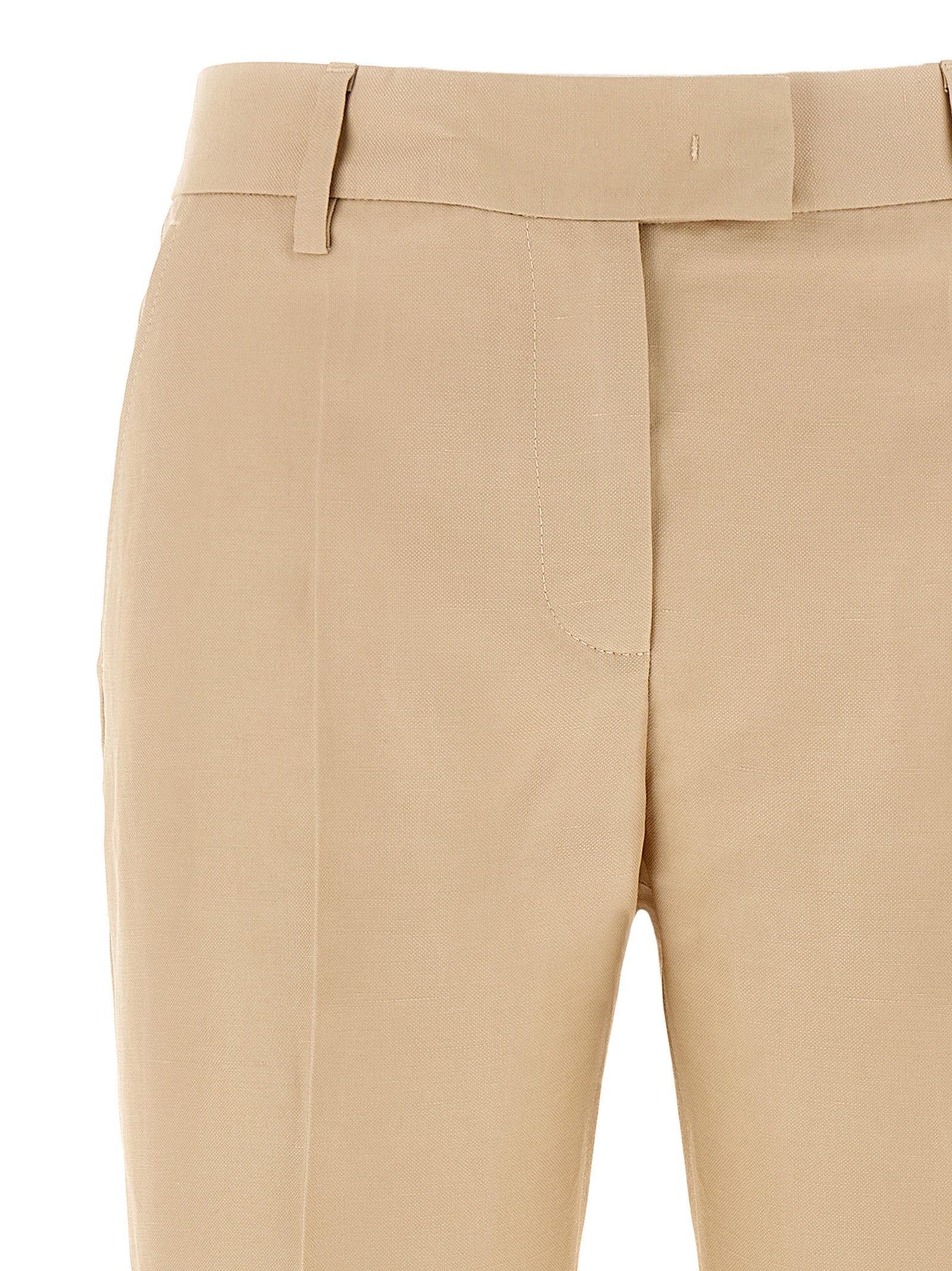 Alberto Biani Beige Viskose Chinohose
