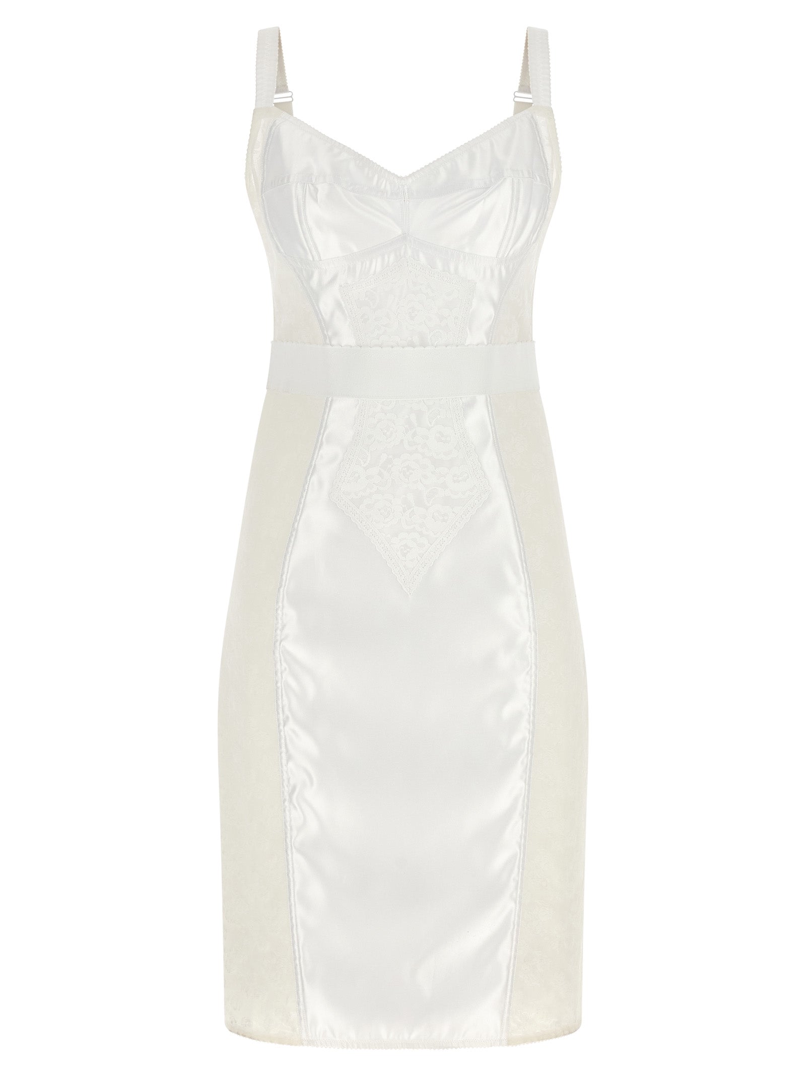 Dolce & Gabbana Midi-Kleid aus weißem Polyamid