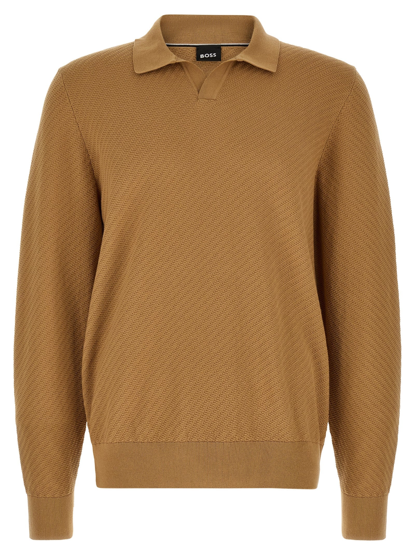 Hugo Boss Braunes Baumwoll-Polohemd