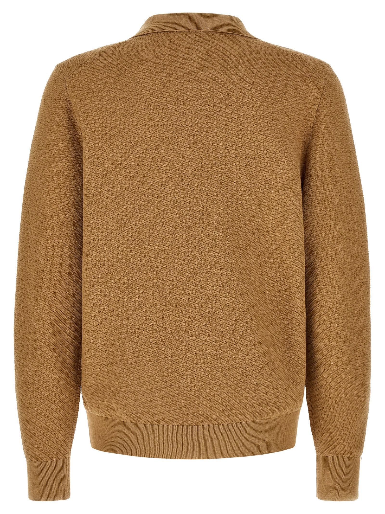 Hugo Boss Braunes Baumwoll-Polohemd