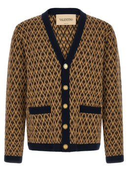 Valentino Garavani Mehrfarbige Kaschmir-Strickjacke