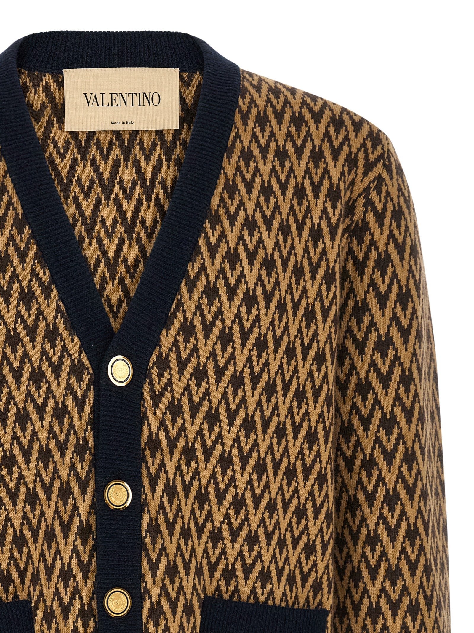 Valentino Garavani Mehrfarbige Kaschmir-Strickjacke