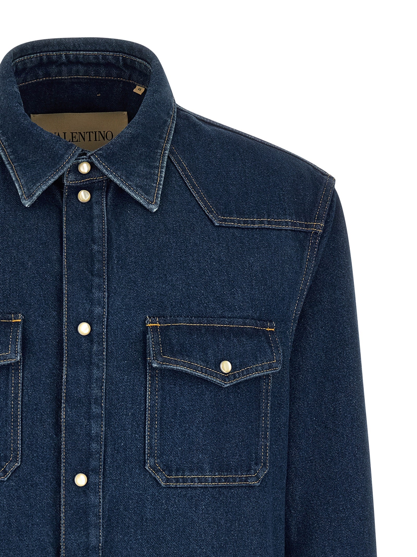 Valentino Garavani Blaue Baumwollbluse