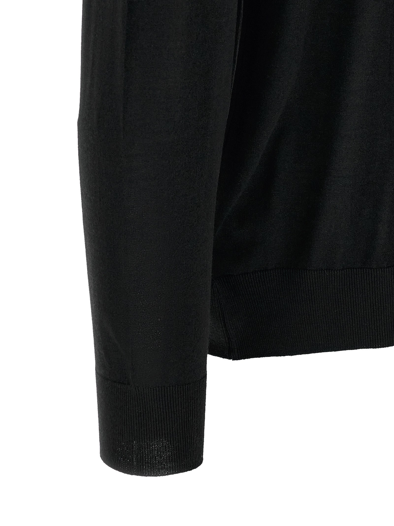 Kiton Schwarzes Woll-Poloshirt