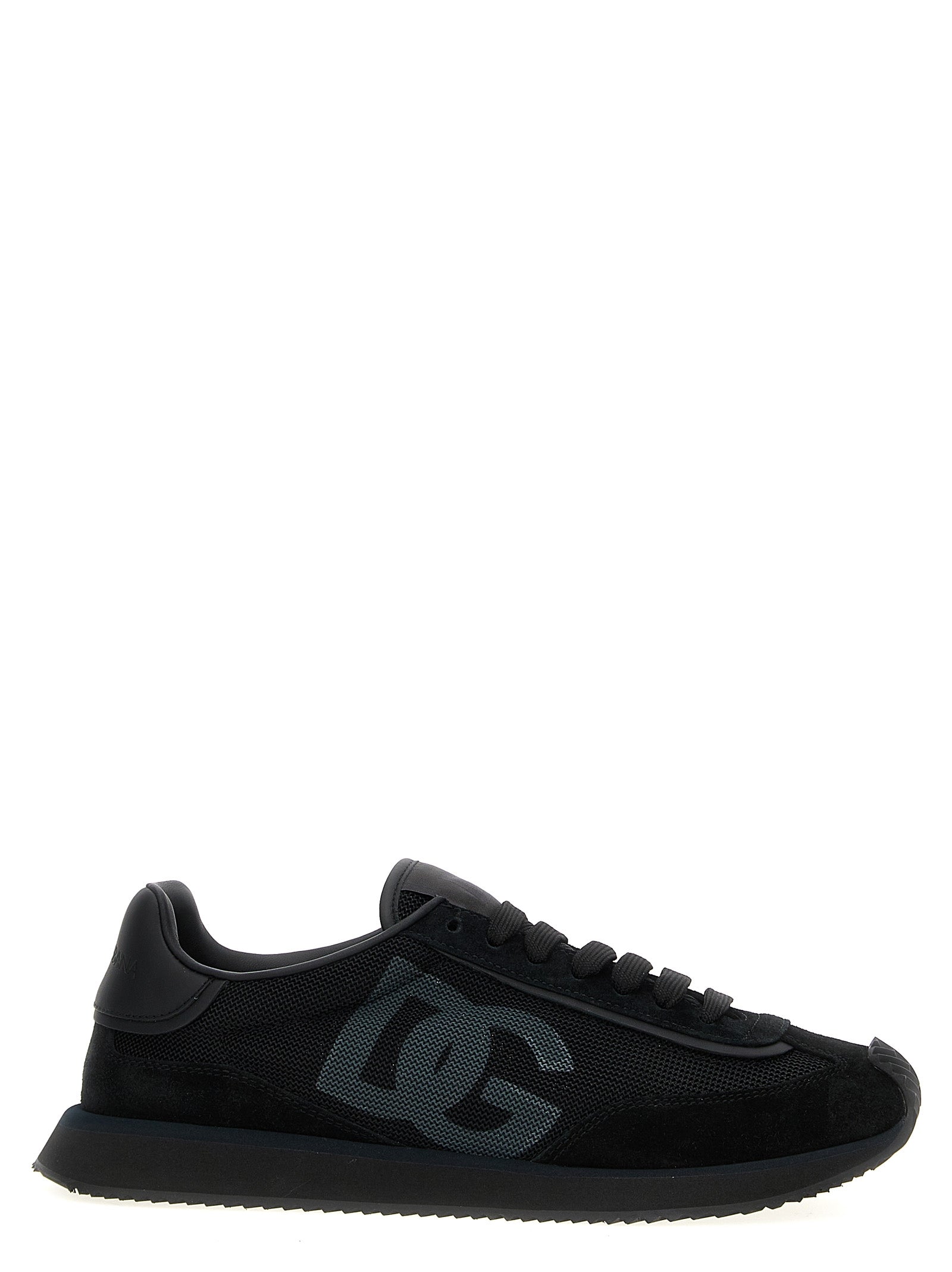Dolce & Gabbana Schwarze Kalbsleder-Sneaker