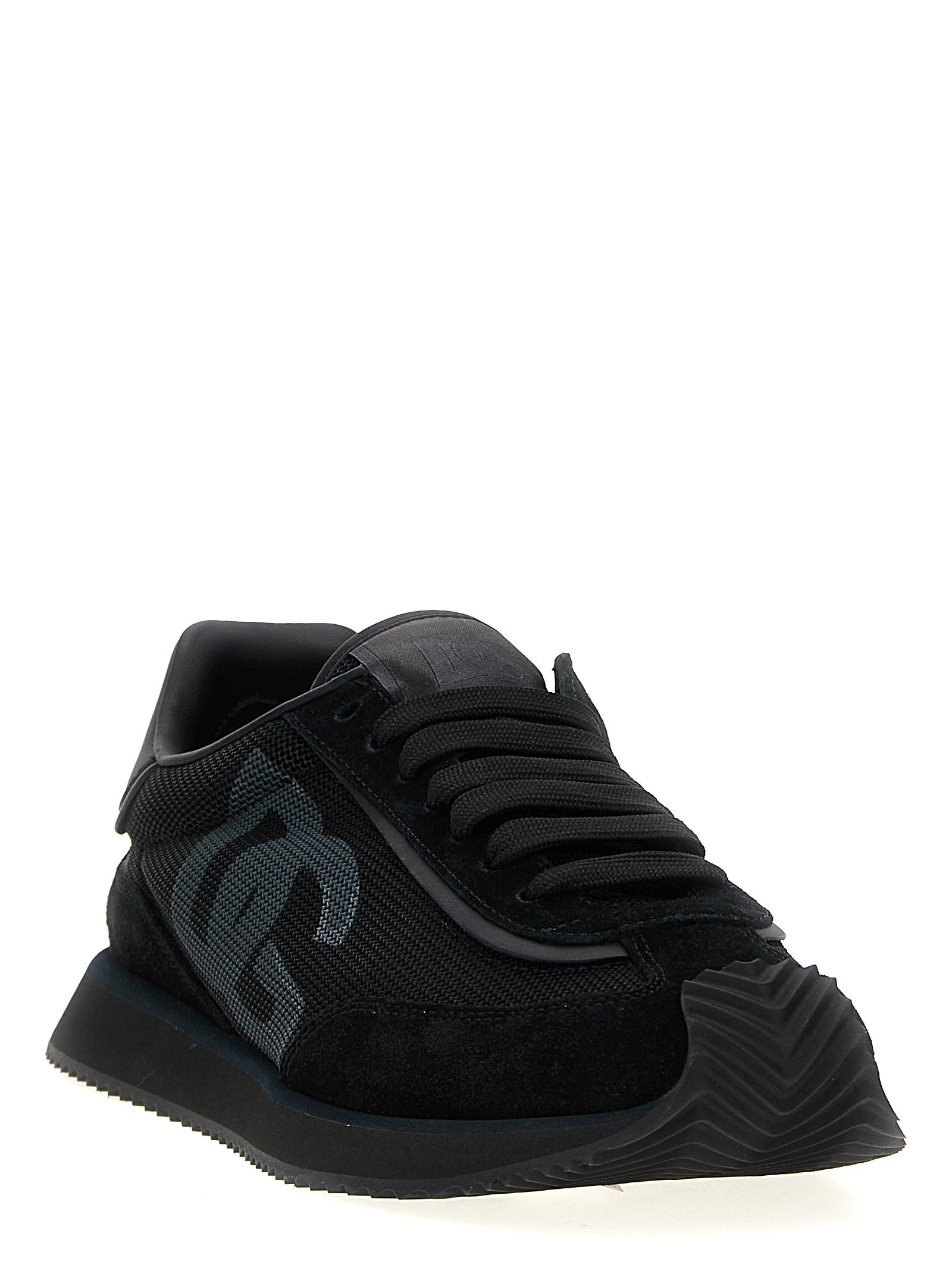 Dolce & Gabbana Schwarze Kalbsleder-Sneaker