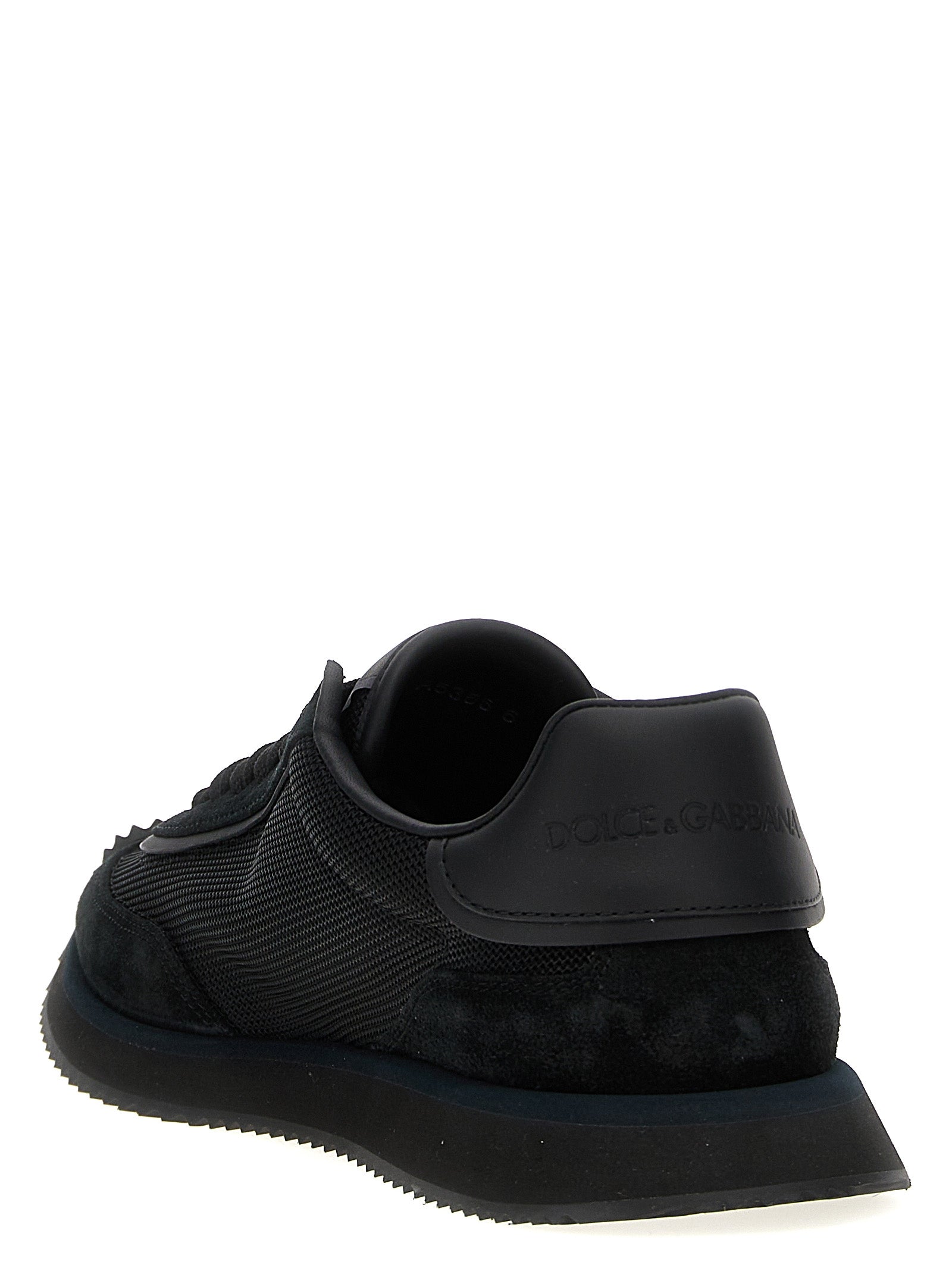Dolce & Gabbana Schwarze Kalbsleder-Sneaker