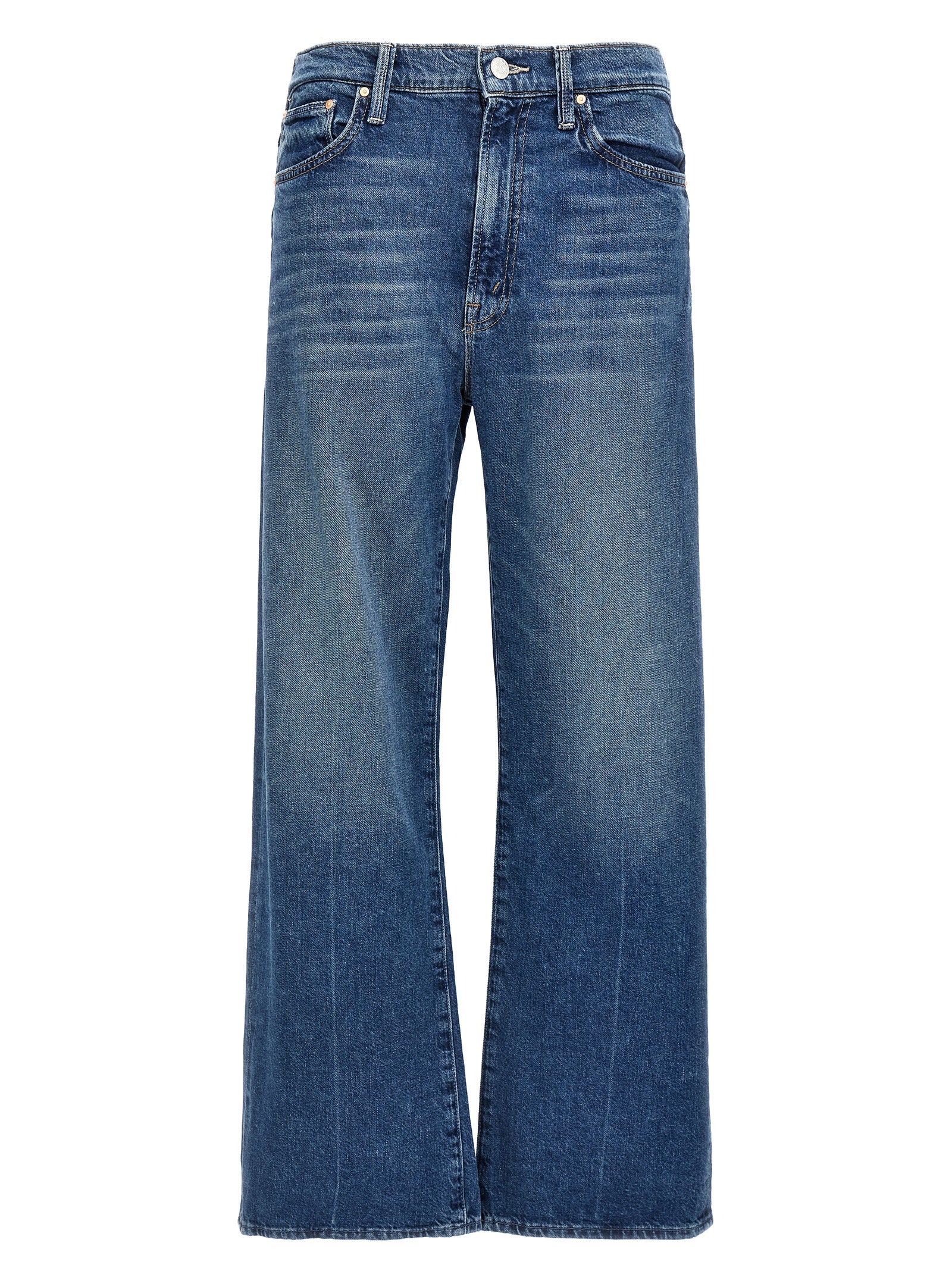 Mother Denim Blaue Jeans aus Baumwolle im geraden Schnitt