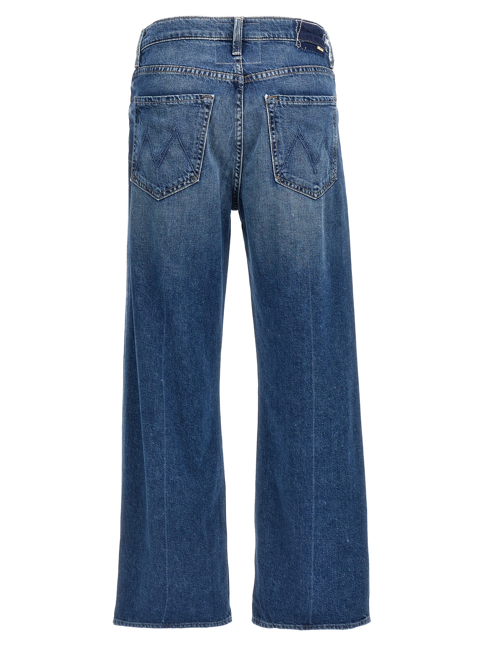Mother Denim Blaue Jeans aus Baumwolle im geraden Schnitt