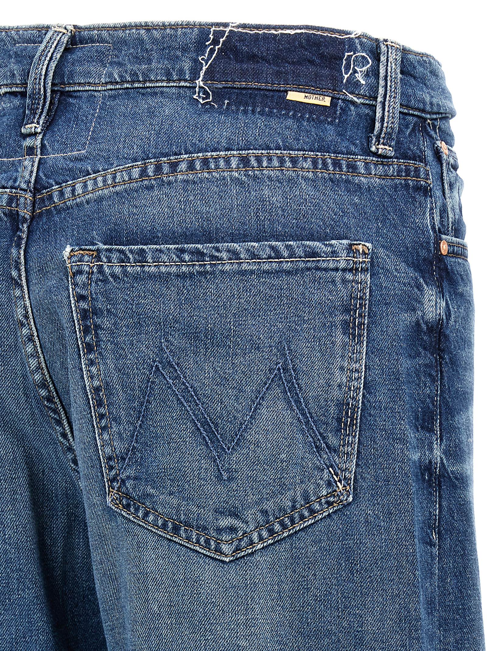 Mother Denim Blaue Jeans aus Baumwolle im geraden Schnitt