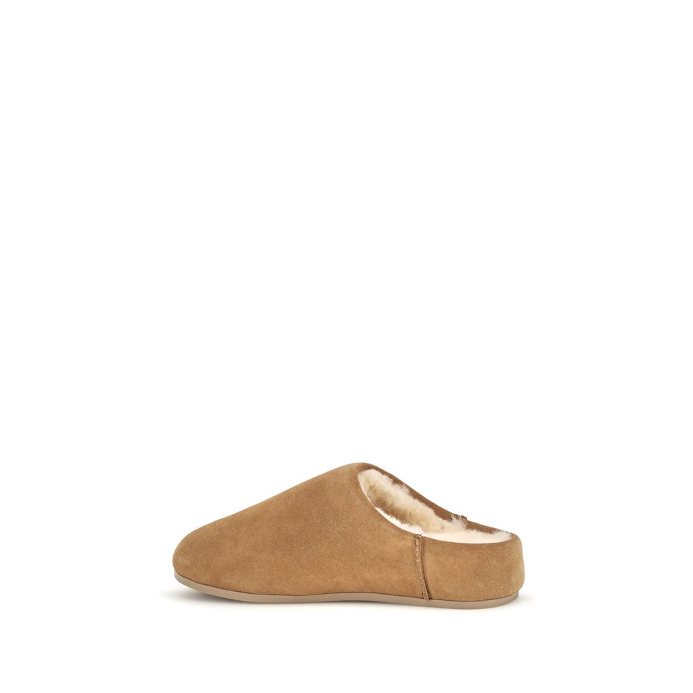 UGG Beige Leder Mules