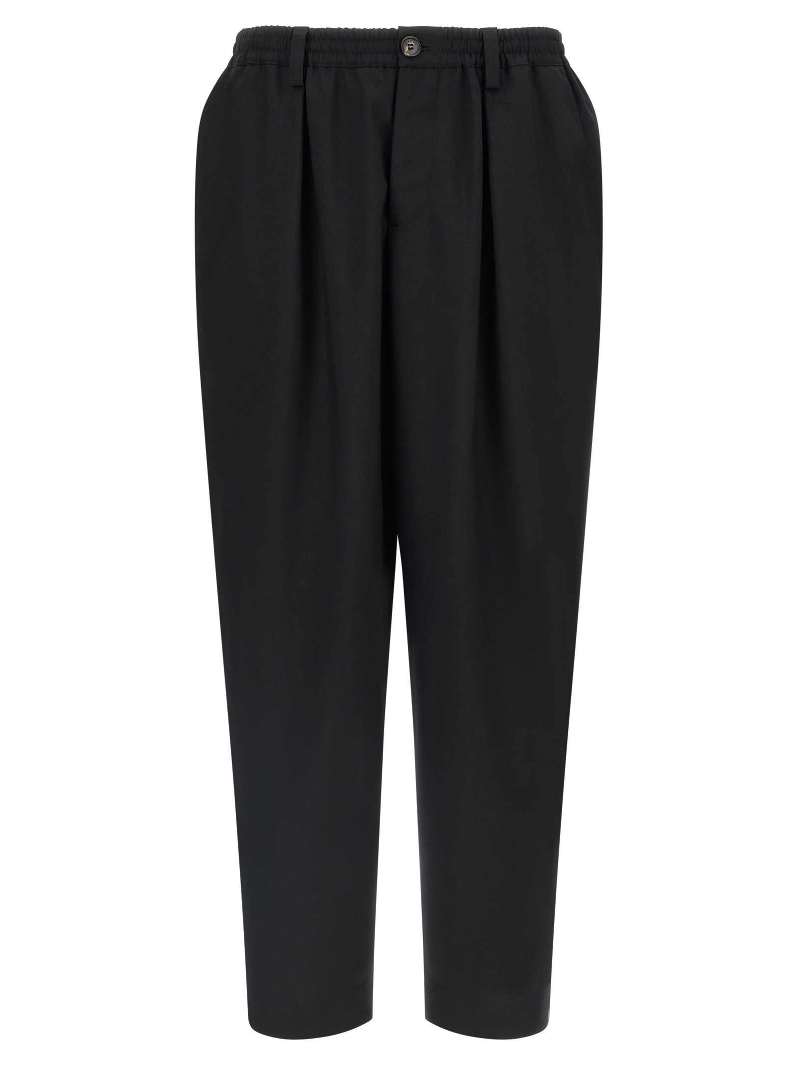 Marni Schwarze Cropped Hose aus Schurwolle