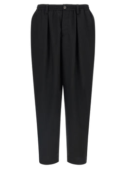 Marni Schwarze Cropped Hose aus Schurwolle