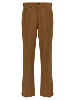 Marni Braune Hose aus reiner Schurwolle