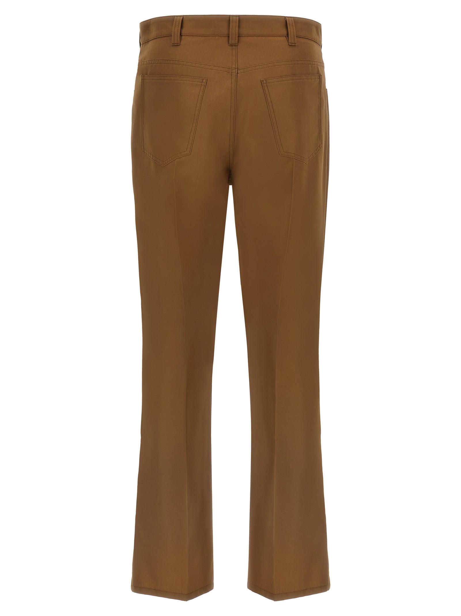Marni Braune Hose aus reiner Schurwolle