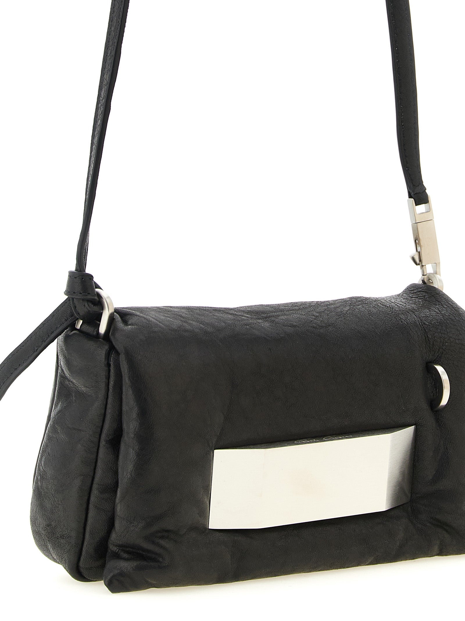Rick Owens Schwarze Lammleder-Clutch