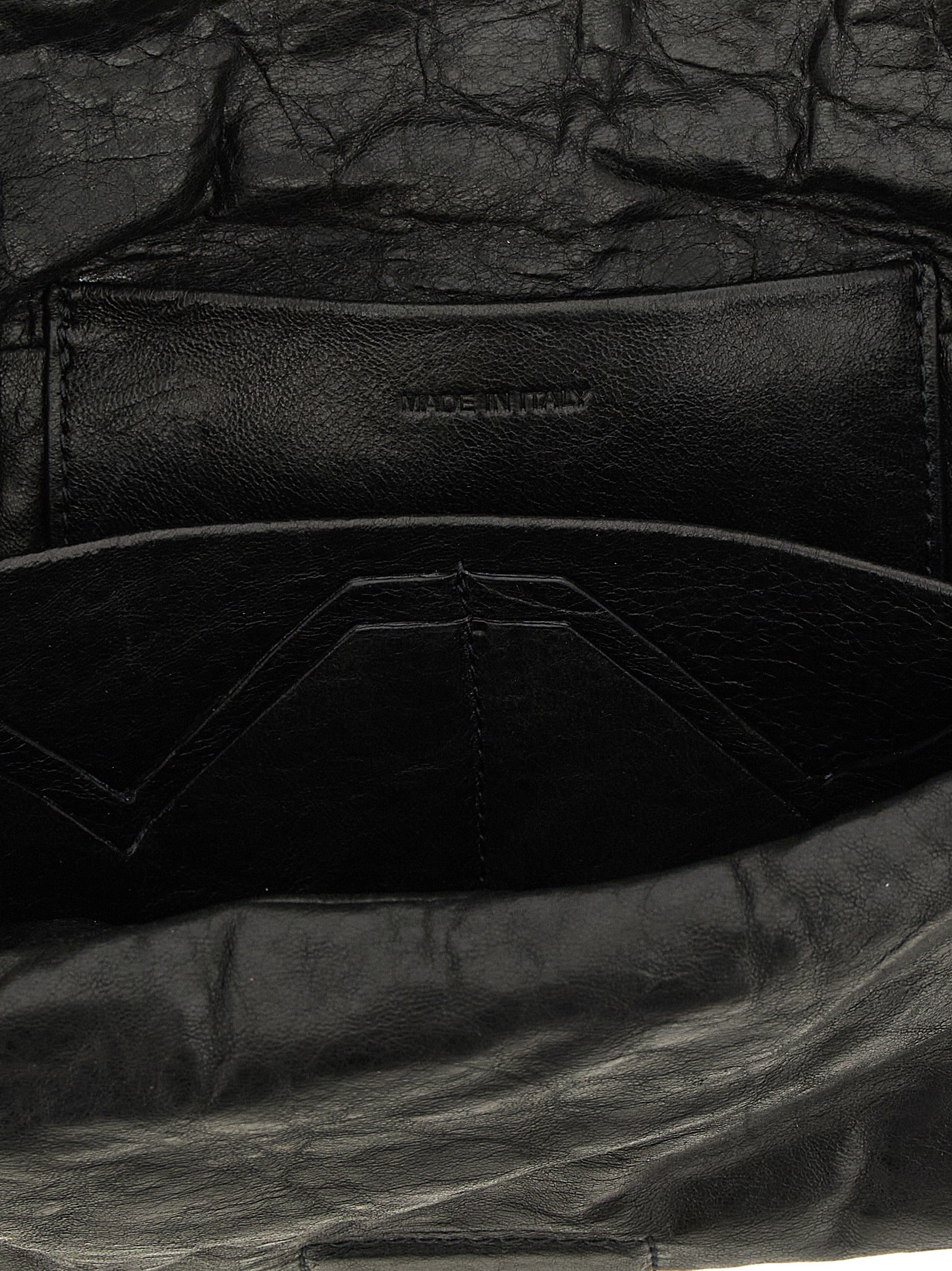 Rick Owens Schwarze Lammleder-Clutch