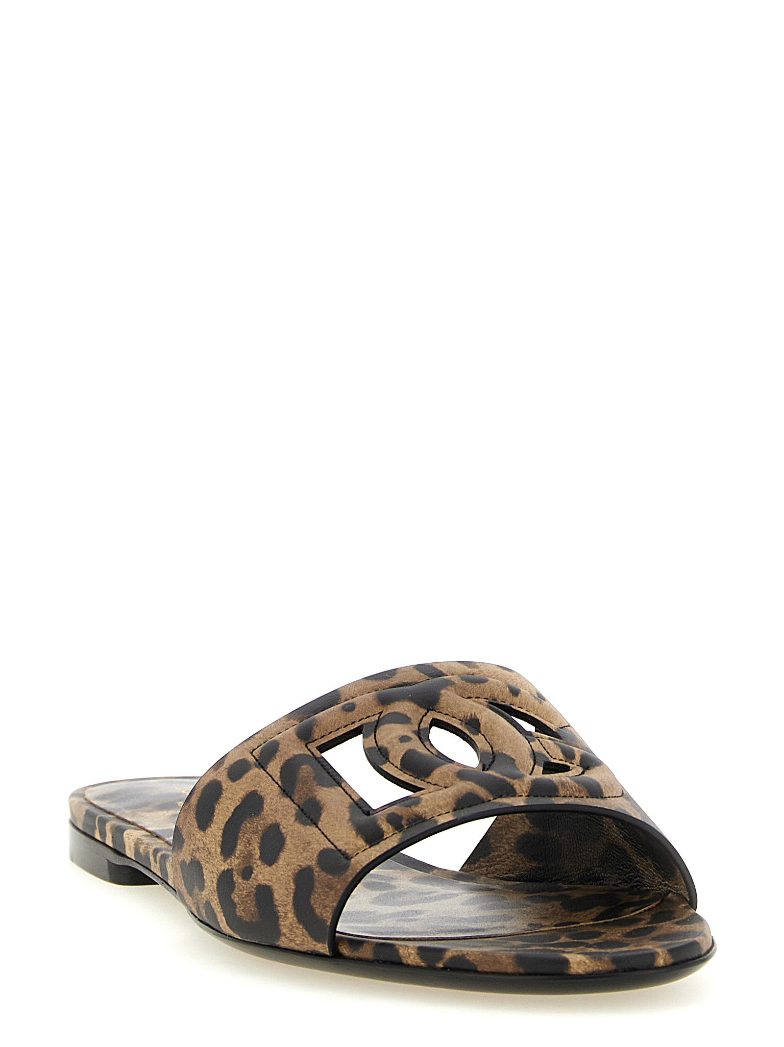 Dolce & Gabbana Braune Kalbsleder-Slipper