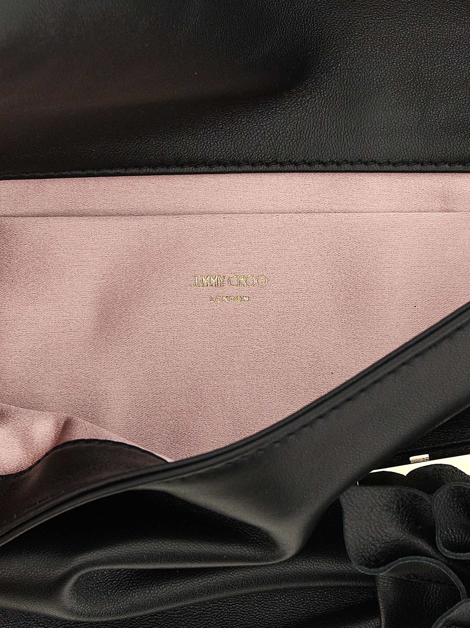Jimmy Choo Schwarze Lammleder-Clutch