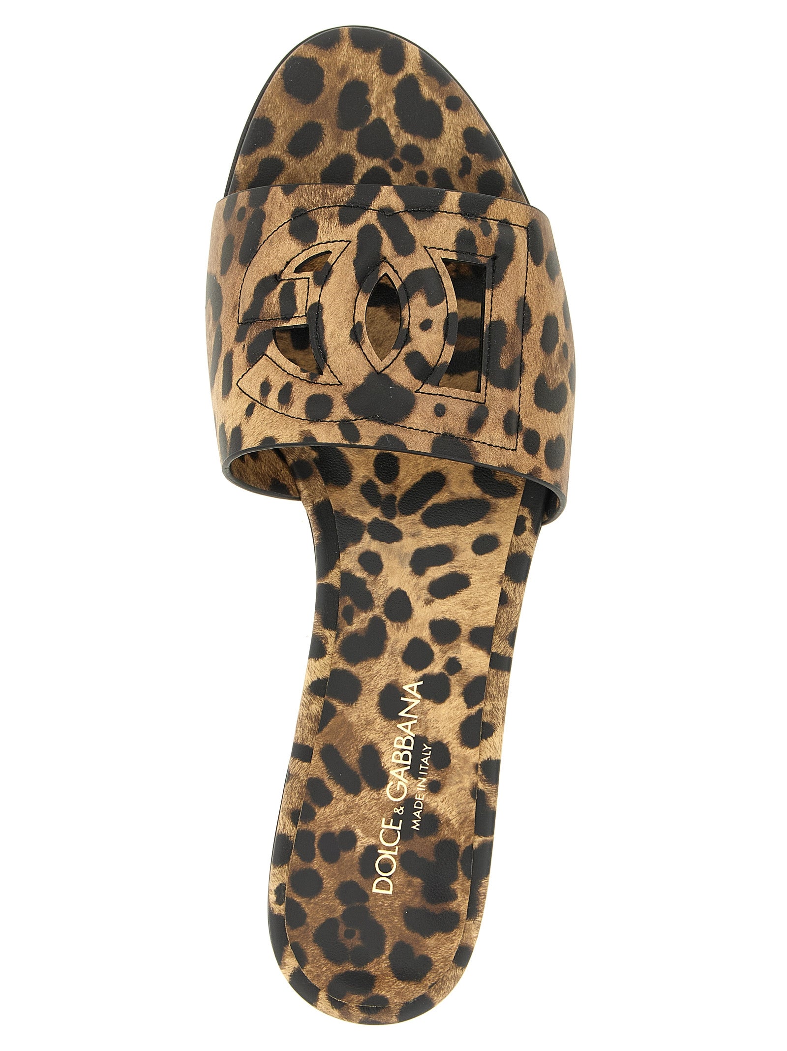 Dolce & Gabbana Braune Kalbsleder-Slipper