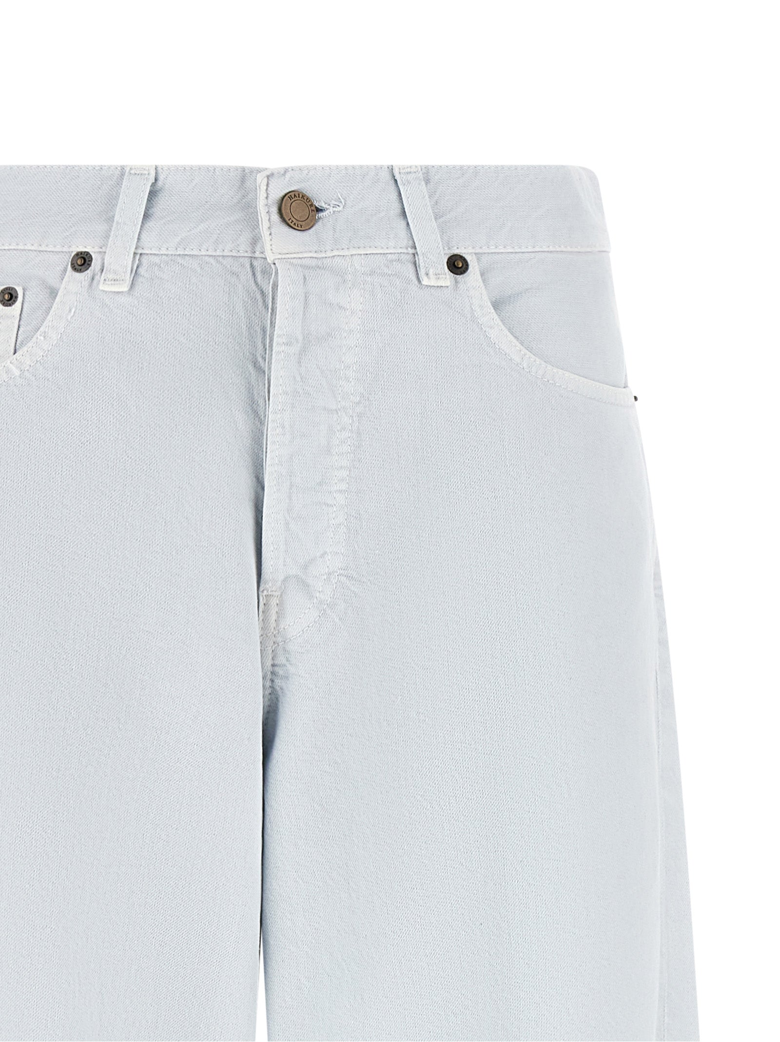Haikure Weiße Baumwolljeans im Relaxed Fit