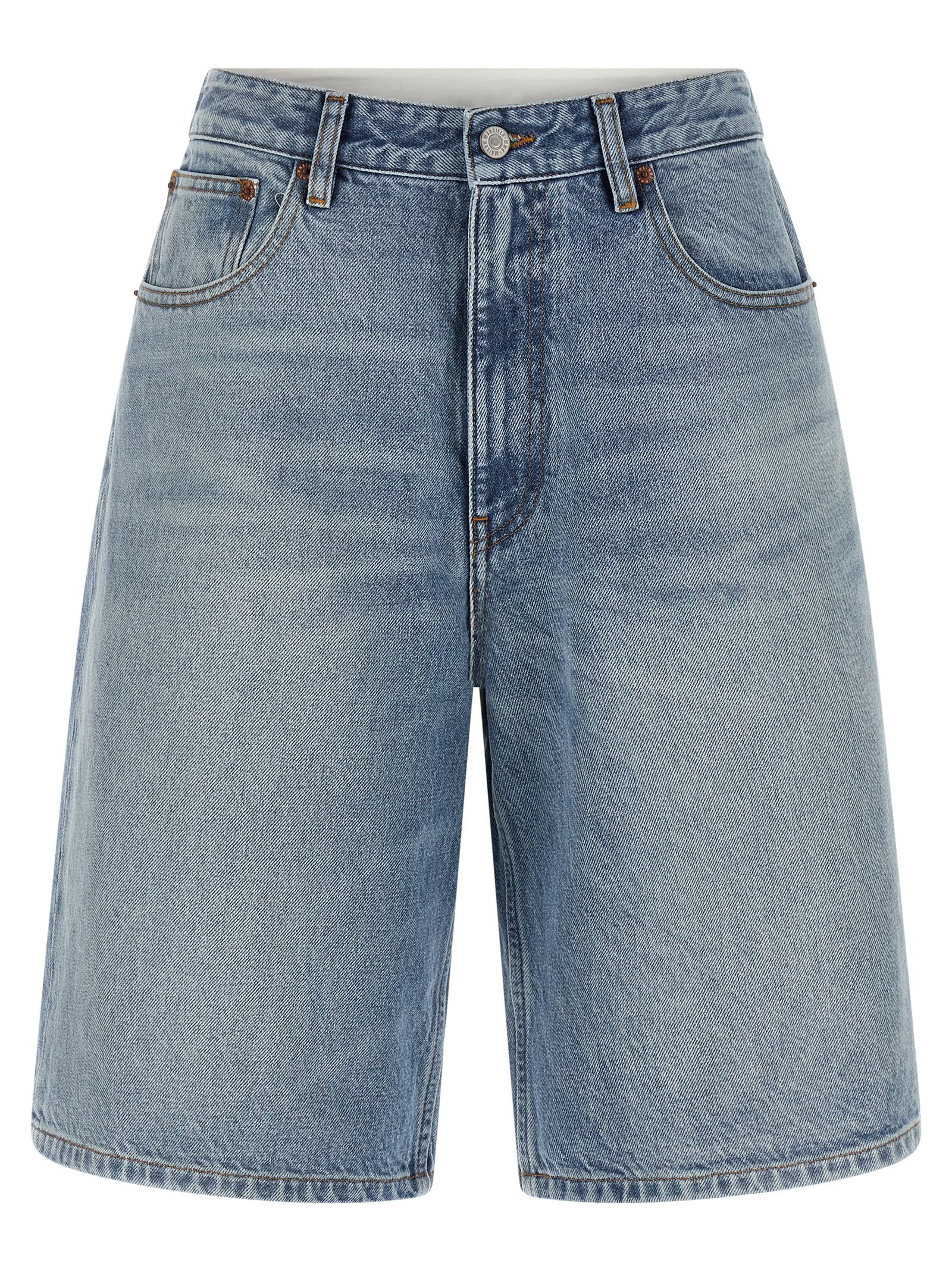 MM6 Maison Margiela Blaue Baumwoll-Bermudashorts