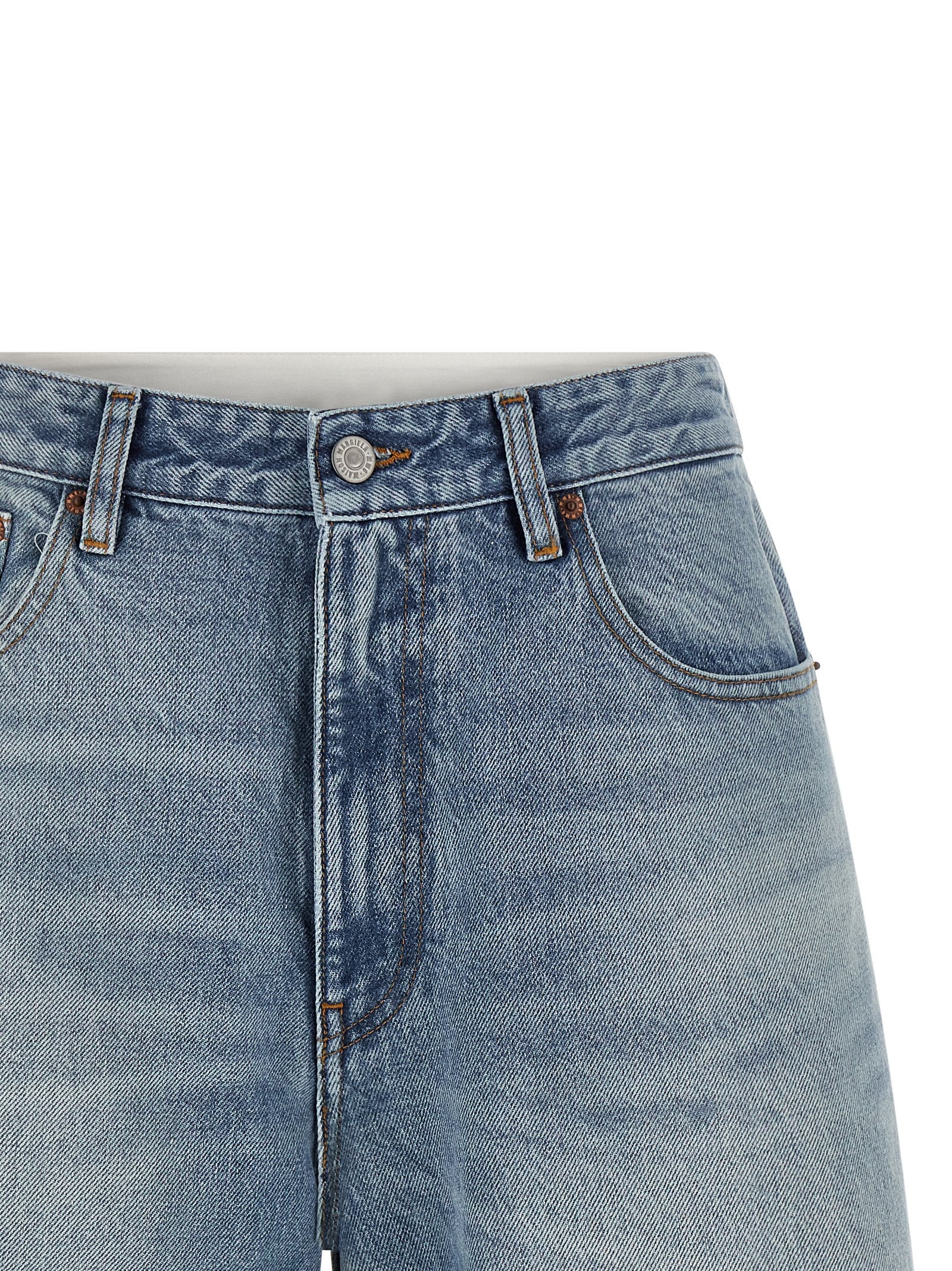 MM6 Maison Margiela Blaue Baumwoll-Bermudashorts