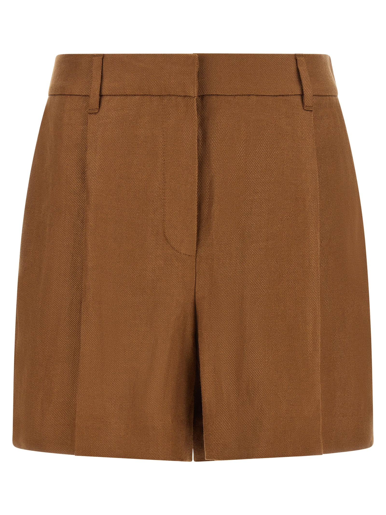 Brunello Cucinelli Braune Leinen-Bermudashorts
