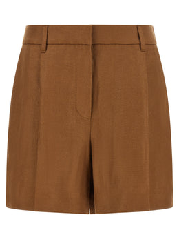 Brunello Cucinelli Braune Leinen-Bermudashorts