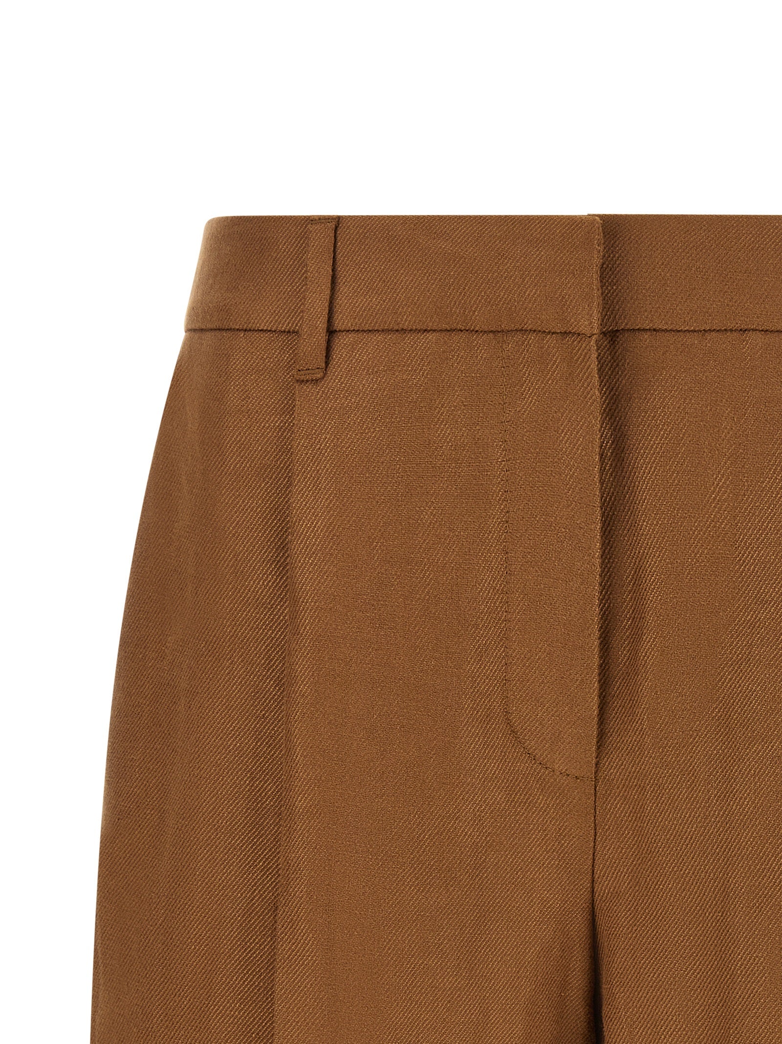 Brunello Cucinelli Braune Leinen-Bermudashorts