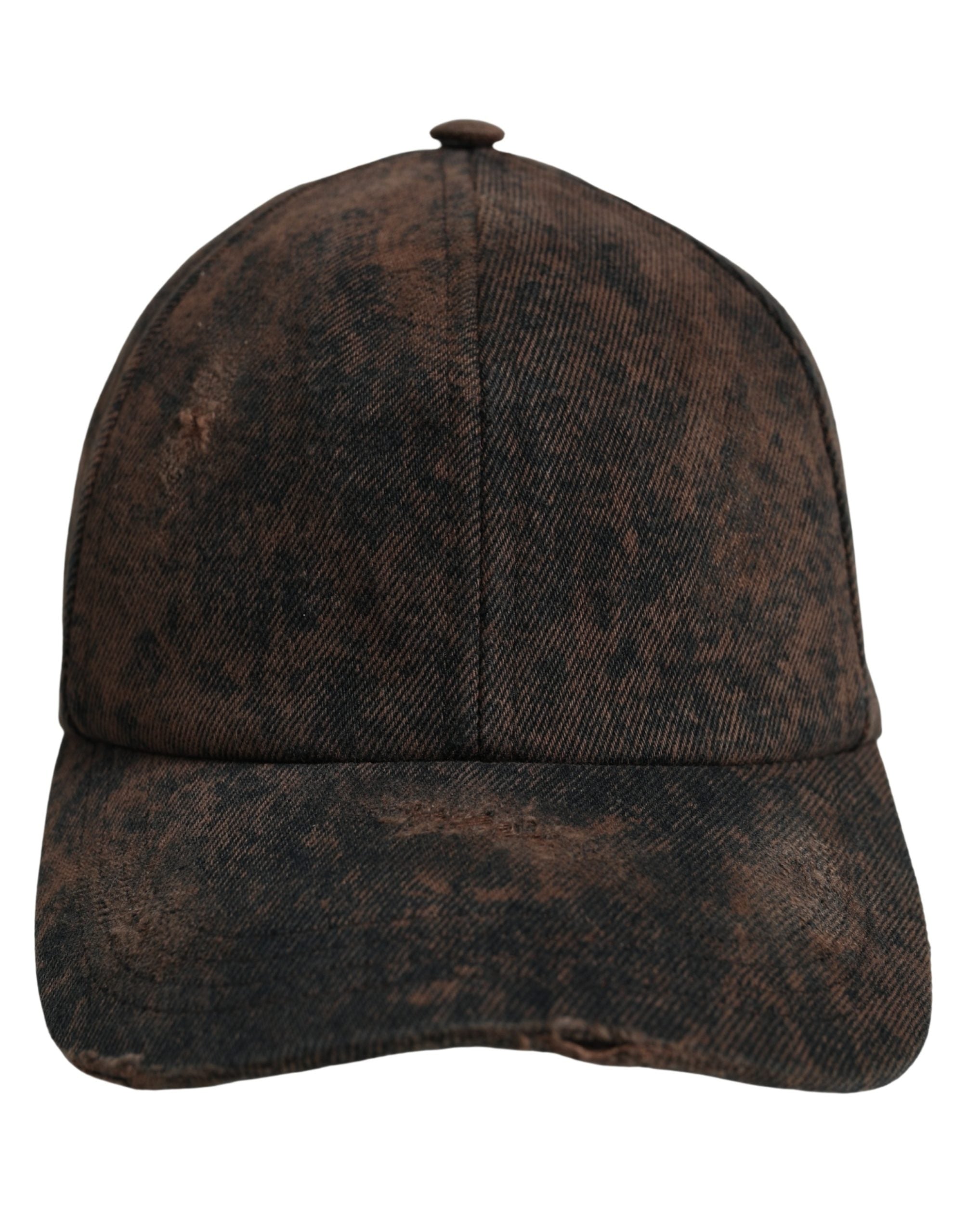 Dolce & Gabbana Herren Baseball Cap aus Baumwolle in Braun, Used-Look