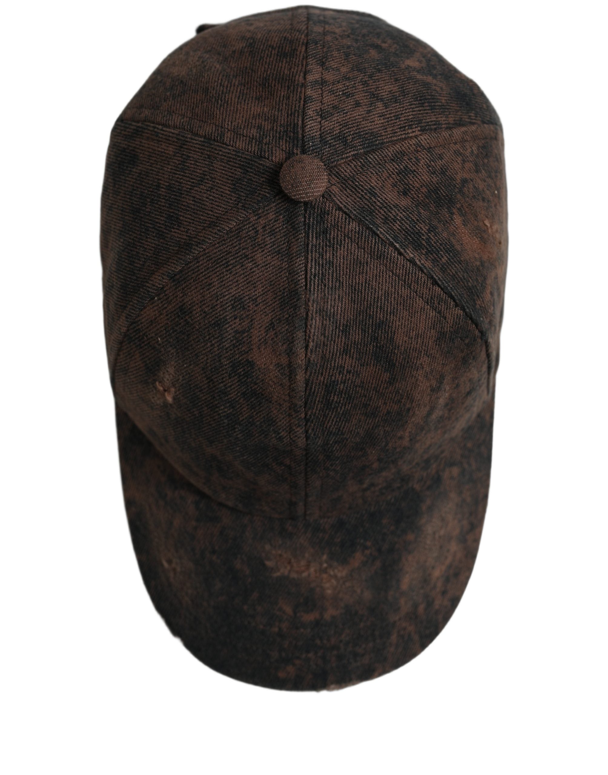 Dolce & Gabbana Herren Baseball Cap aus Baumwolle in Braun, Used-Look