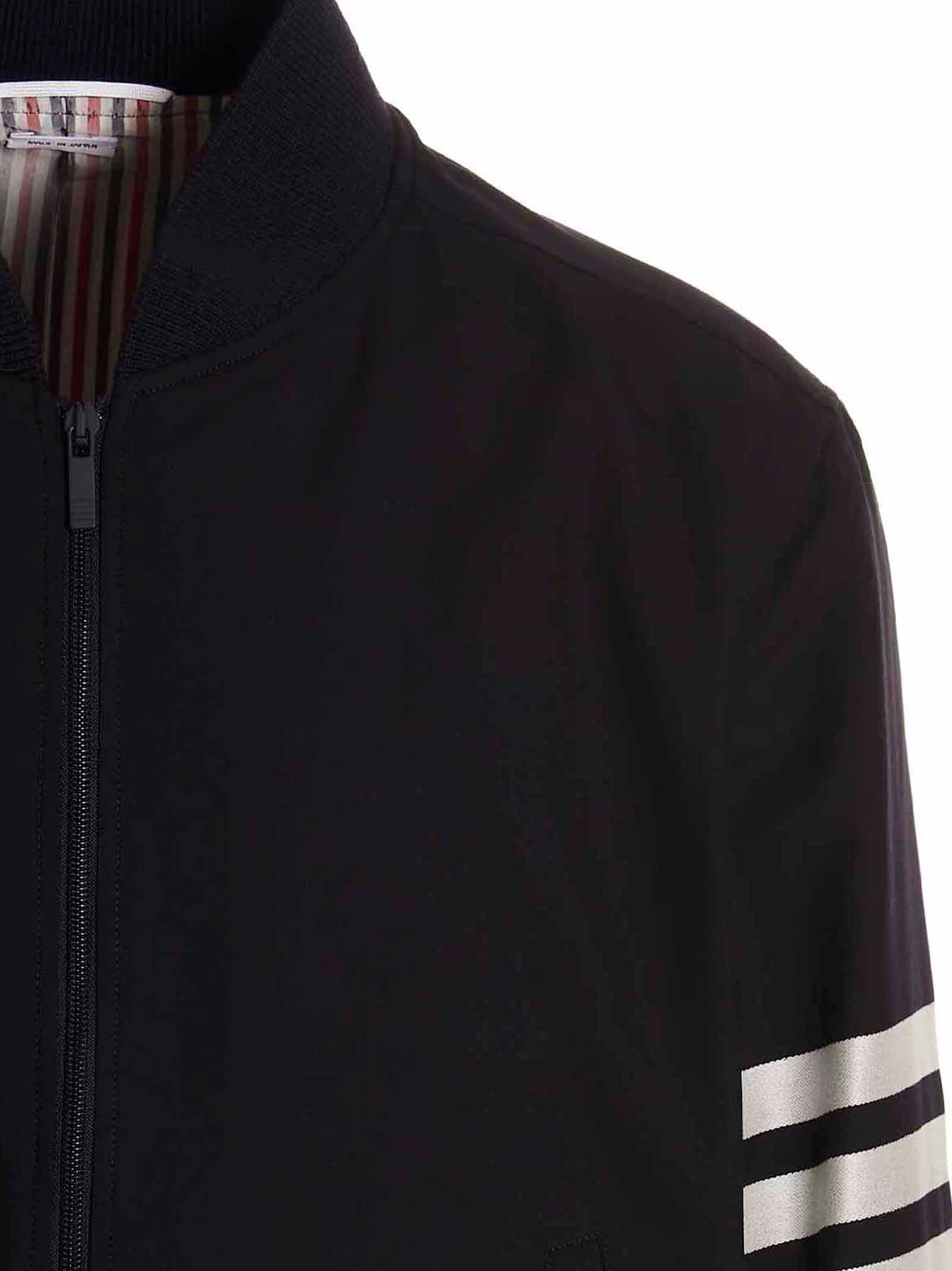 Thom Browne Blauer Wollbomber