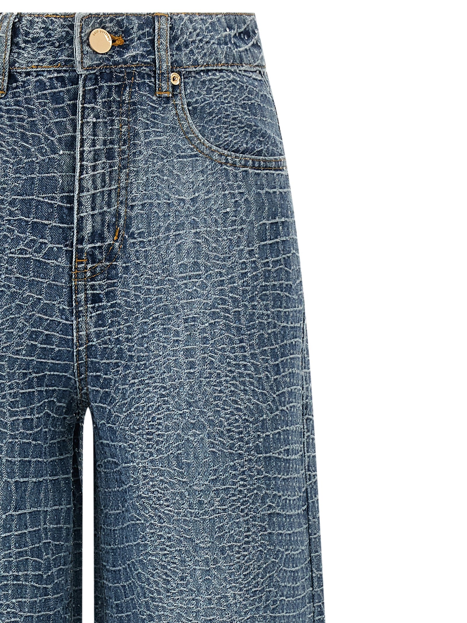 Self-Portrait Blaue Baumwolljeans Denim