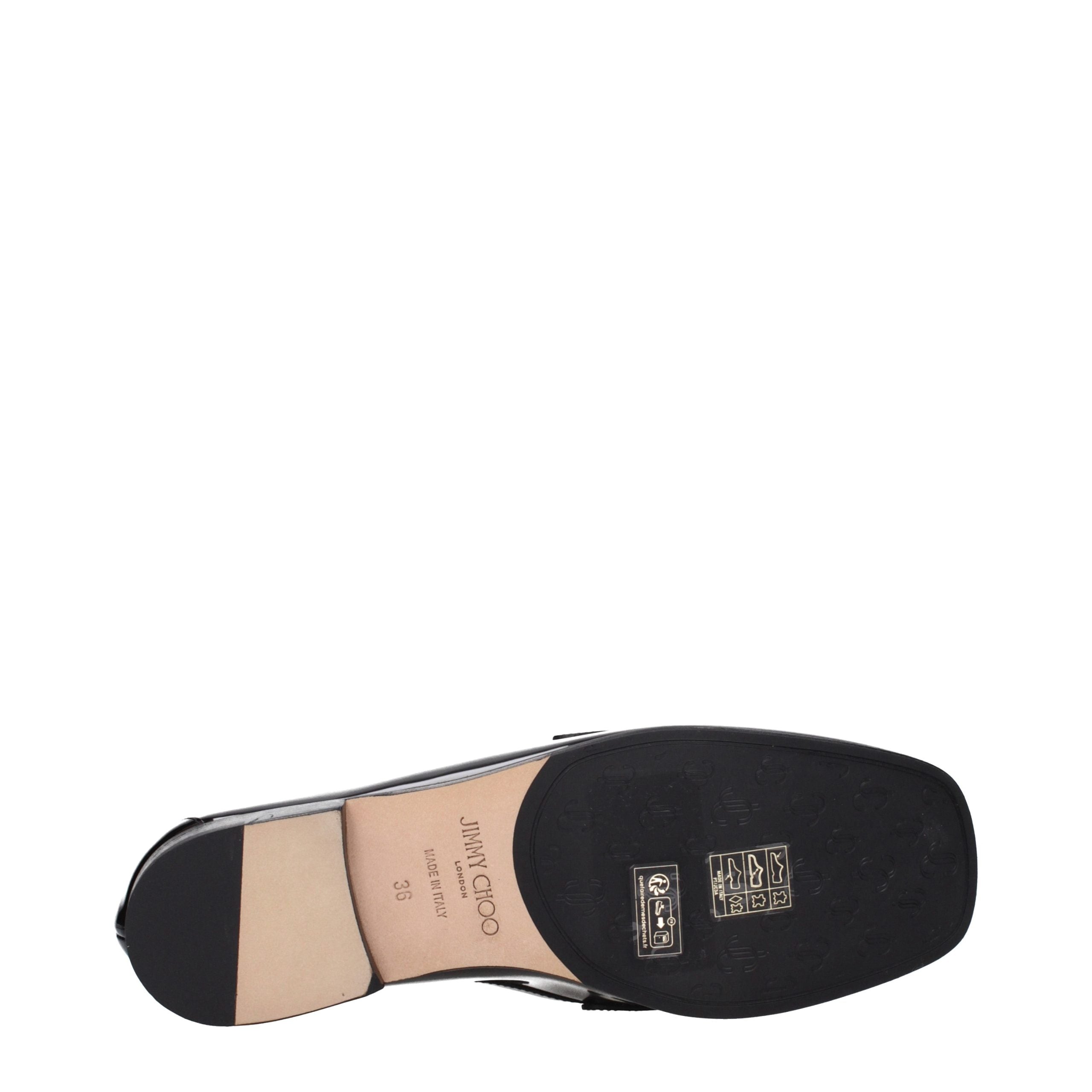 Jimmy Choo Schwarze Leder Loafer zum Hineinschlüpfen