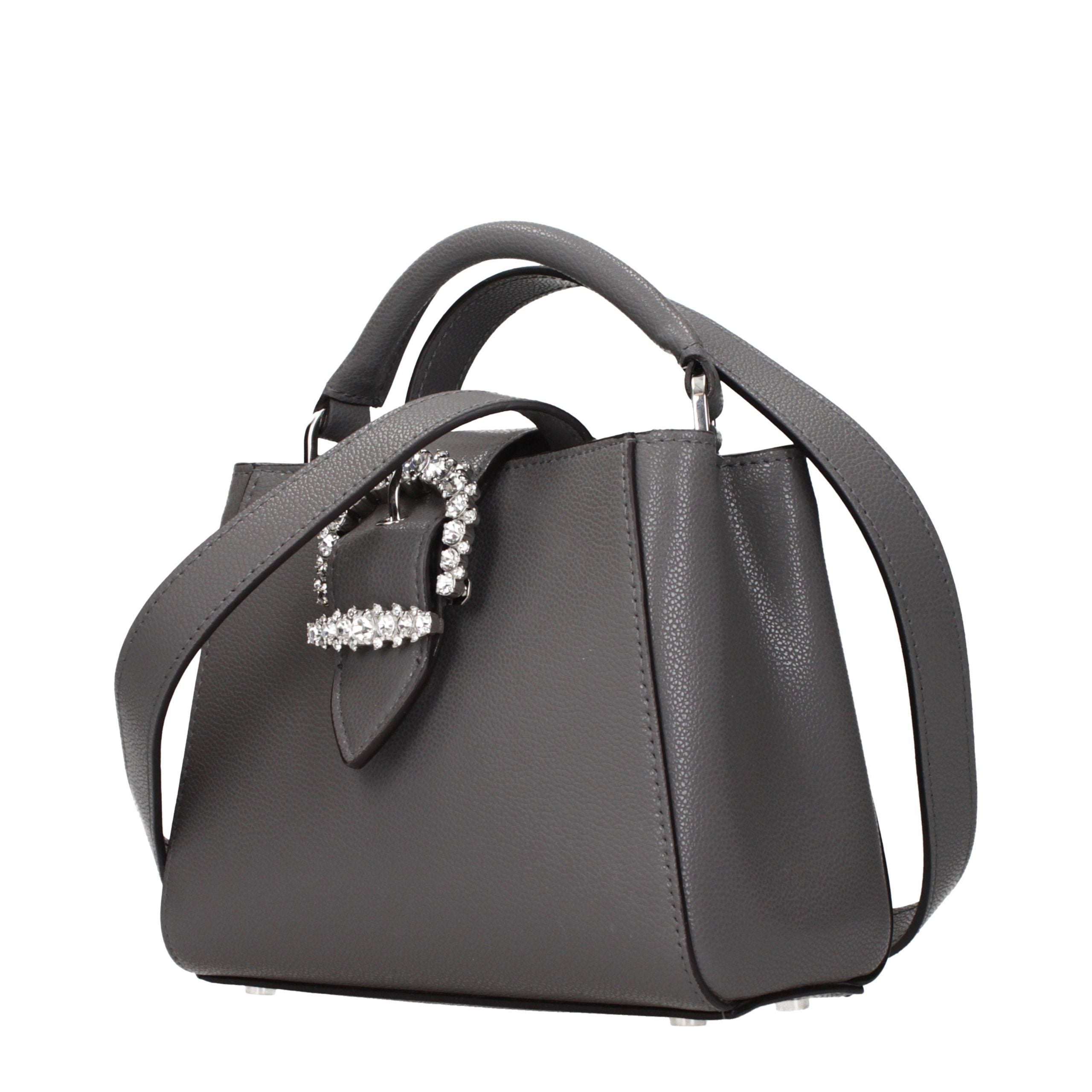 Jimmy Choo Graue Lederhandtasche