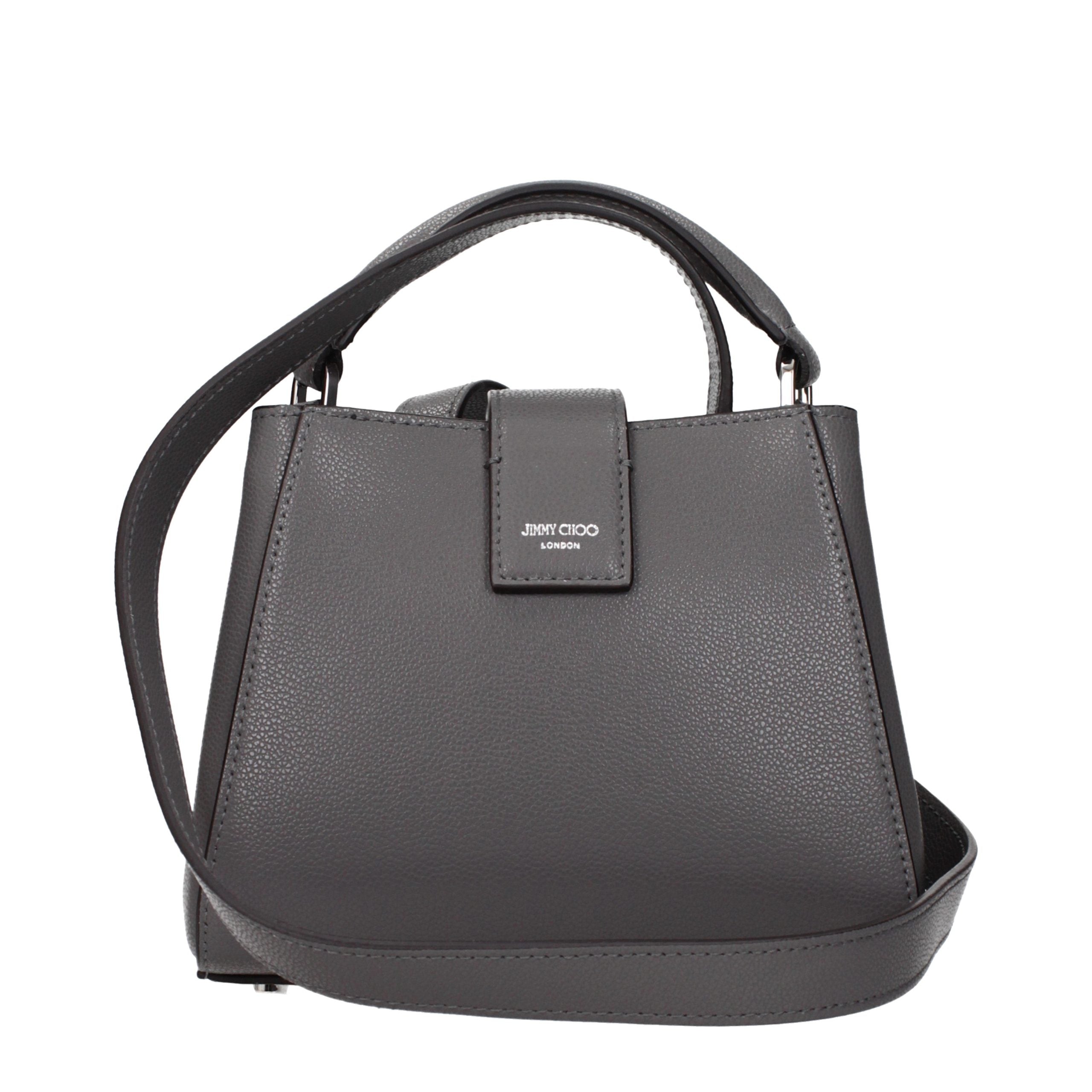 Jimmy Choo Graue Lederhandtasche