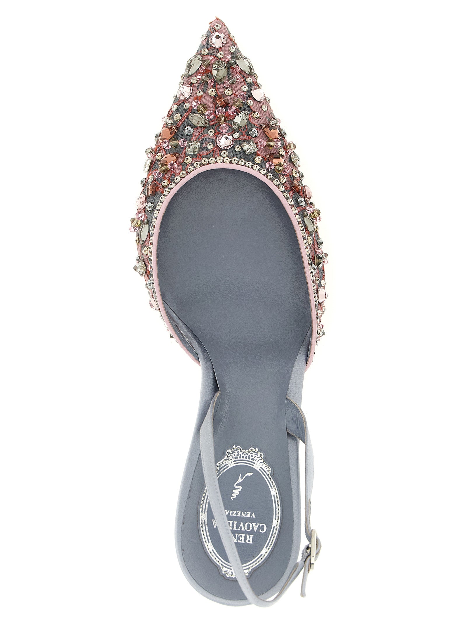 RENE CAOVILLA Mehrfarbige High Heel Pumps aus Glas