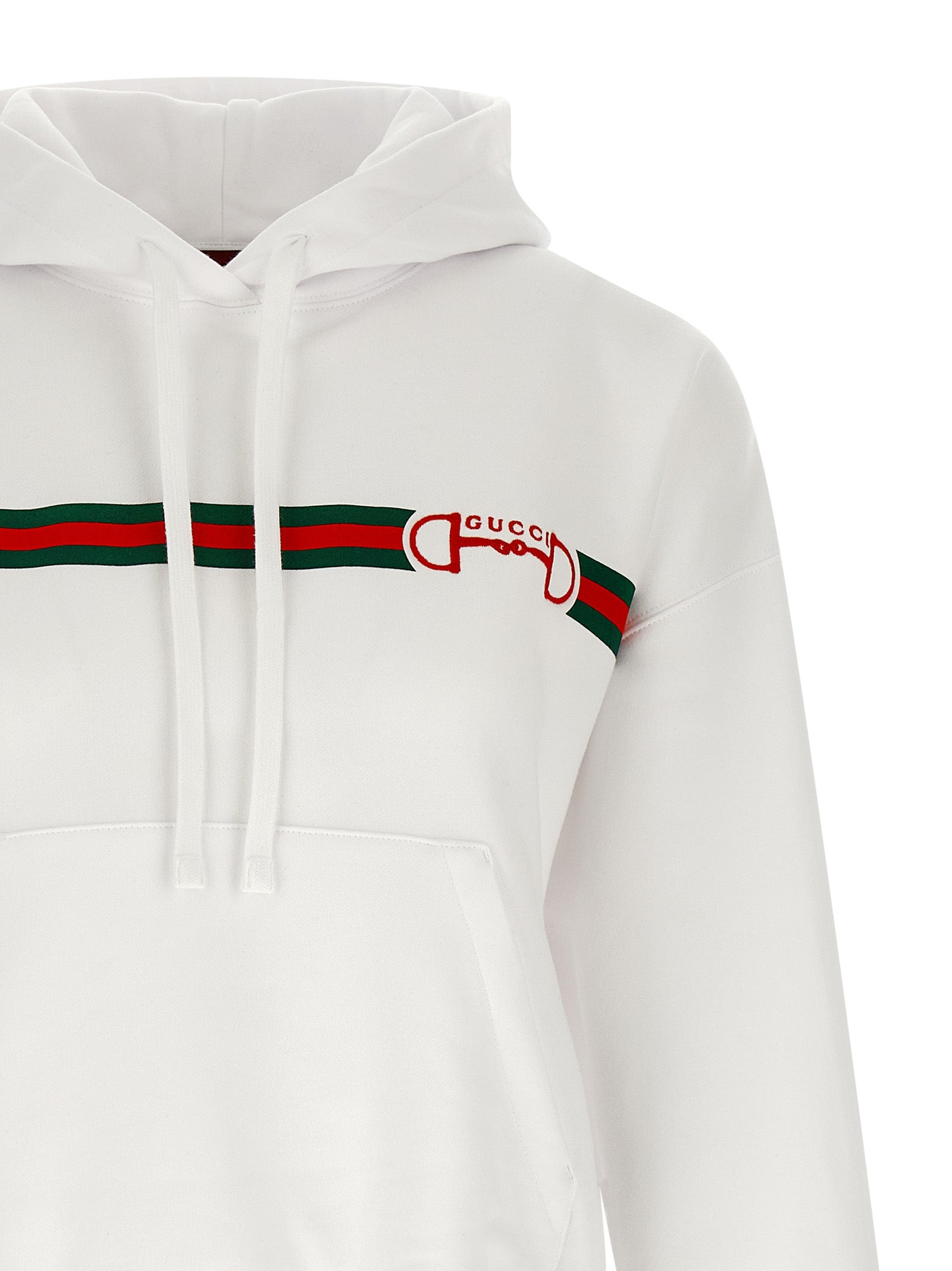 Gucci Weiße Baumwoll-Kapuzenpullover