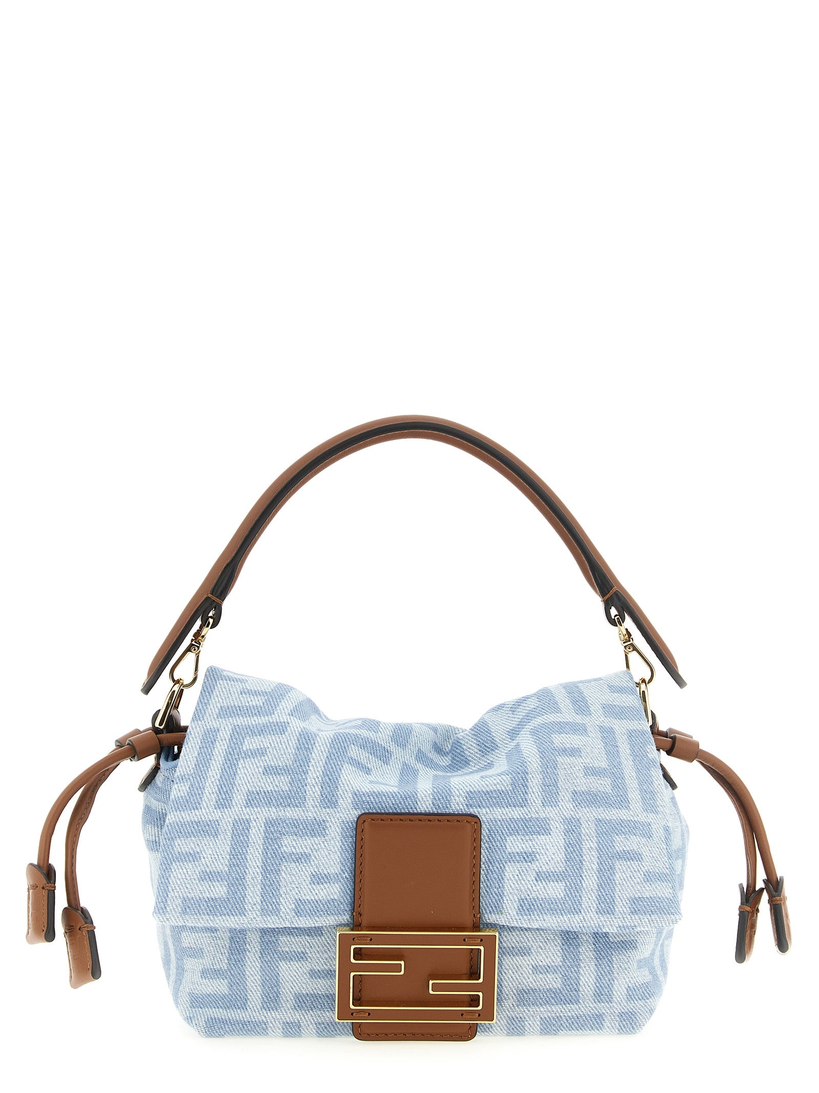 Fendi Blaue Baumwoll-Handtasche