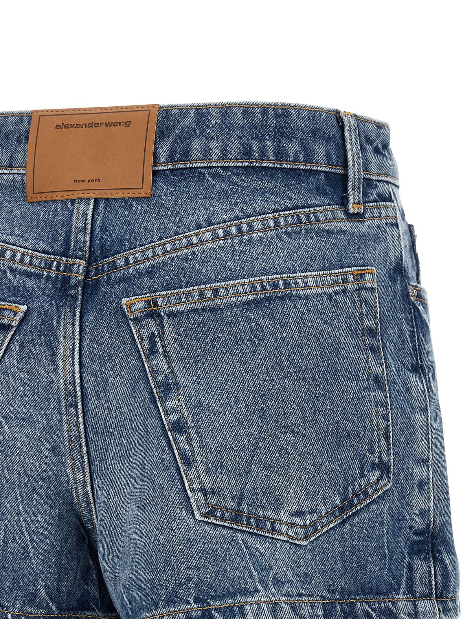 Alexander Wang Blaue Baumwoll-Bermudashorts