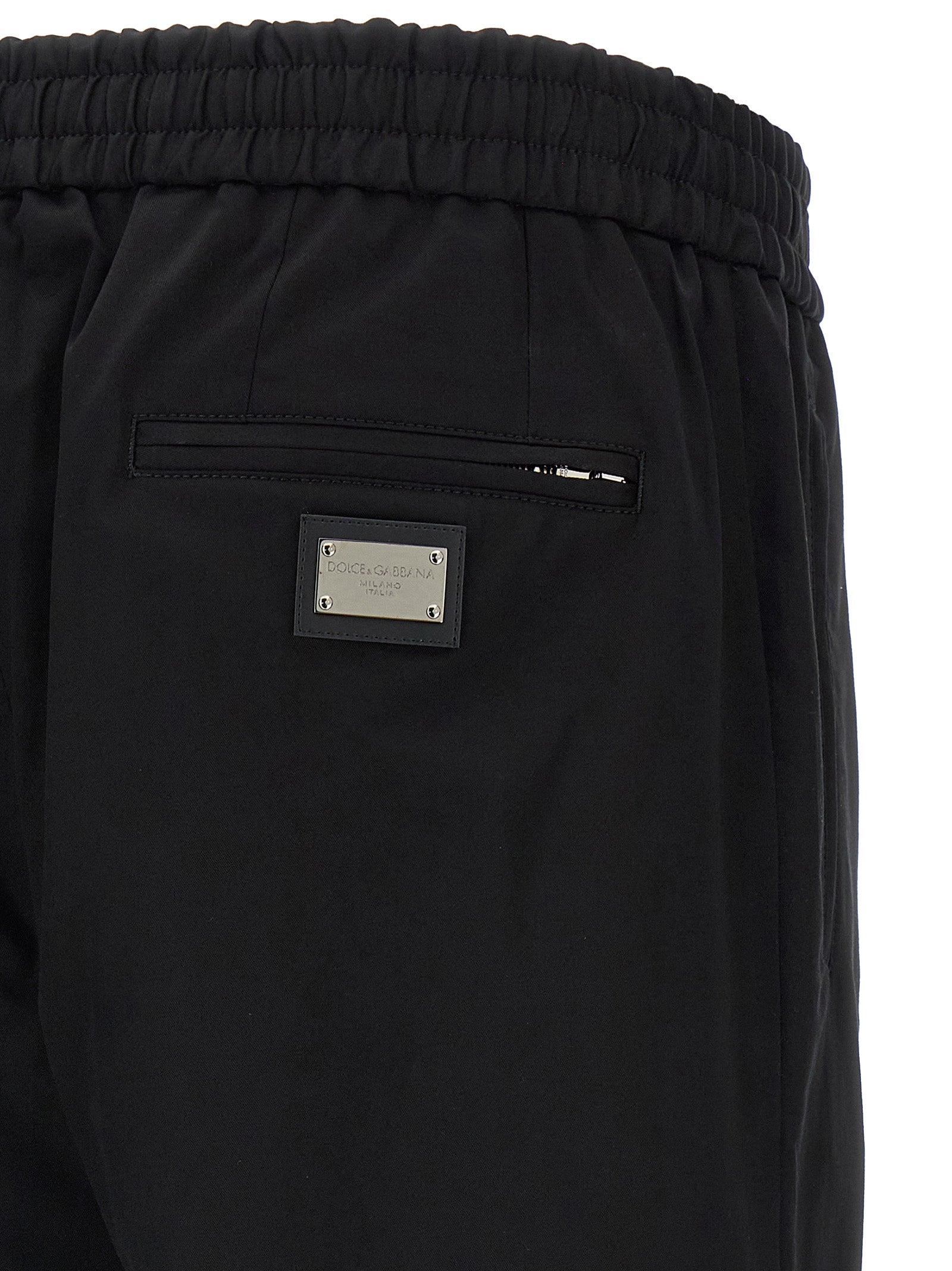 Dolce & Gabbana Schwarze Baumwoll-Freizeithose