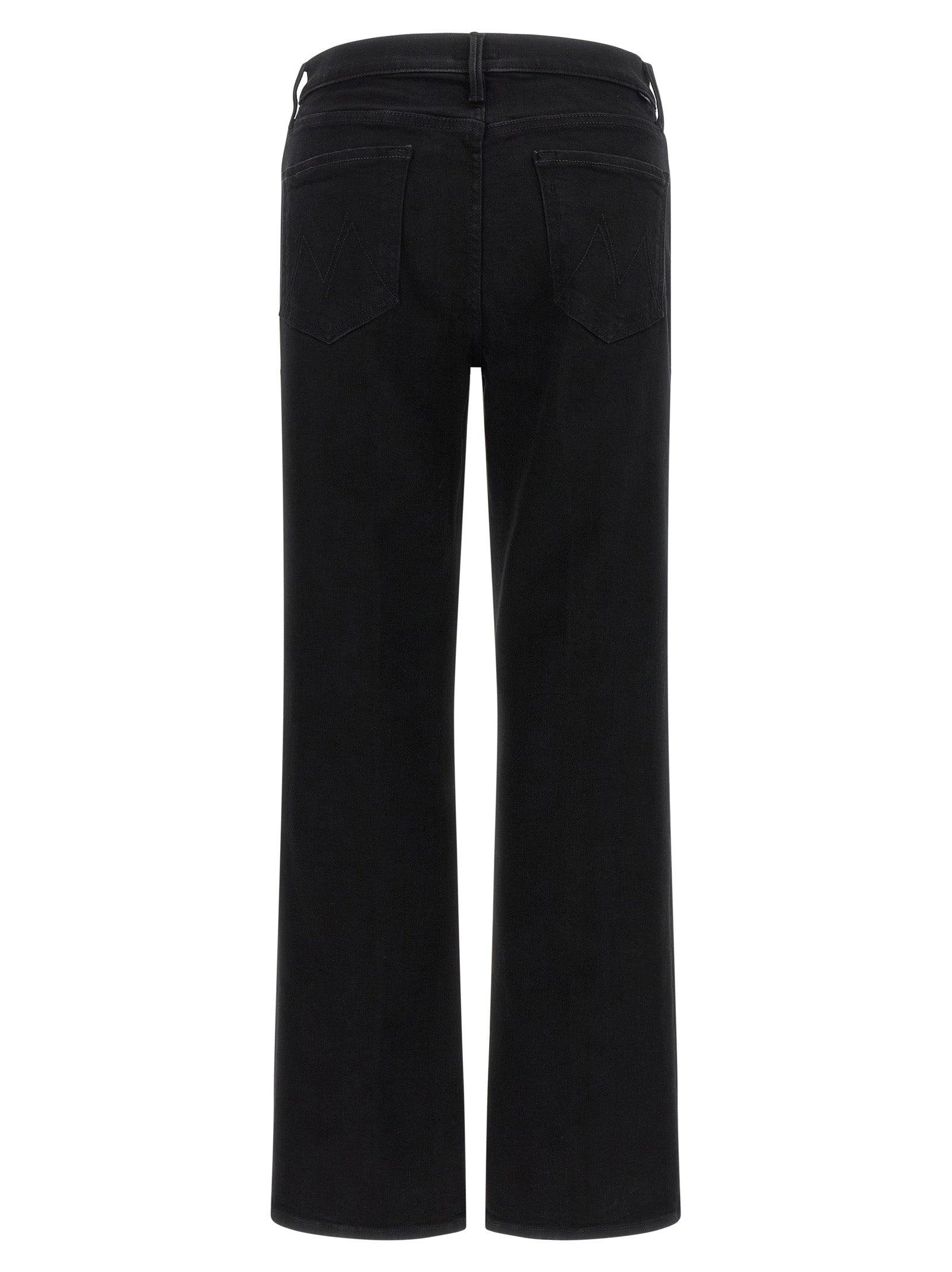 Mother Denim Schwarze Baumwoll-Schlagjeans