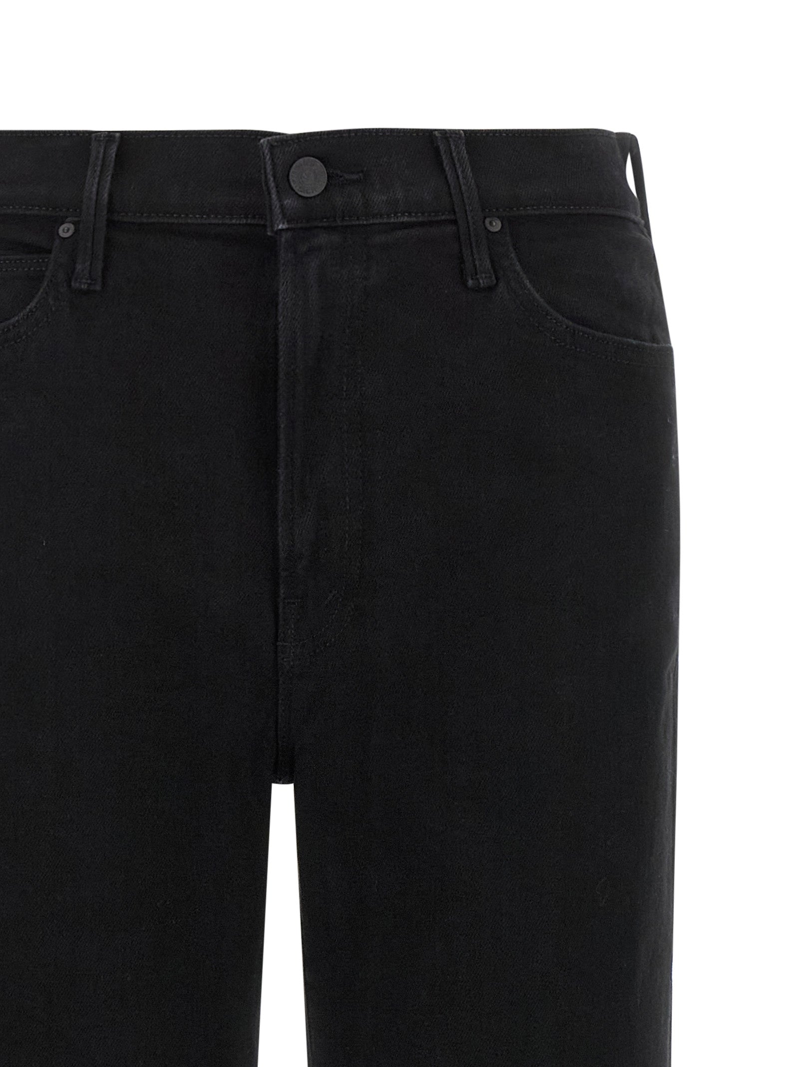 Mother Denim Schwarze Baumwoll-Schlagjeans