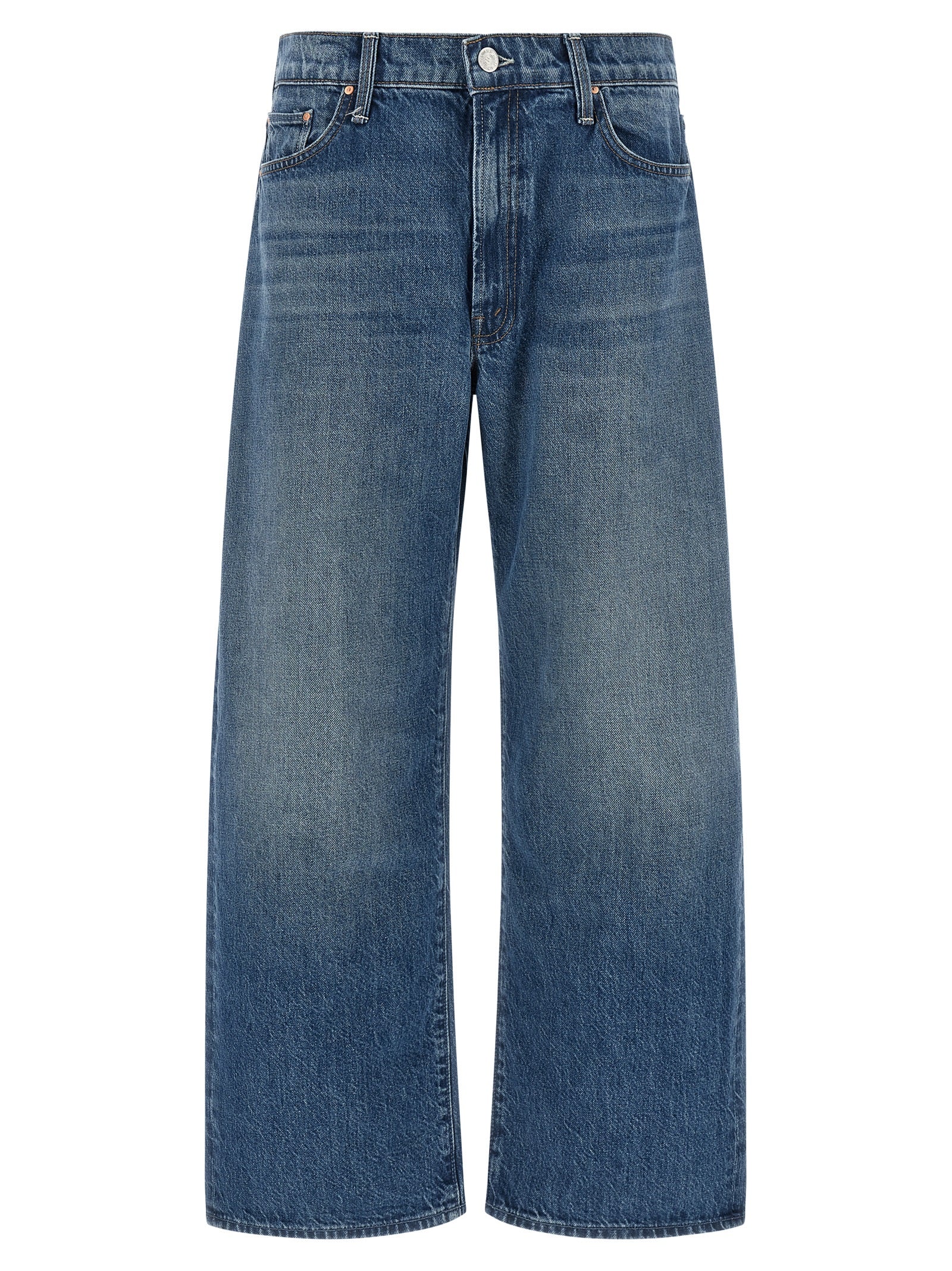 Mother Denim Blaue Baumwolljeans im Relaxed Fit