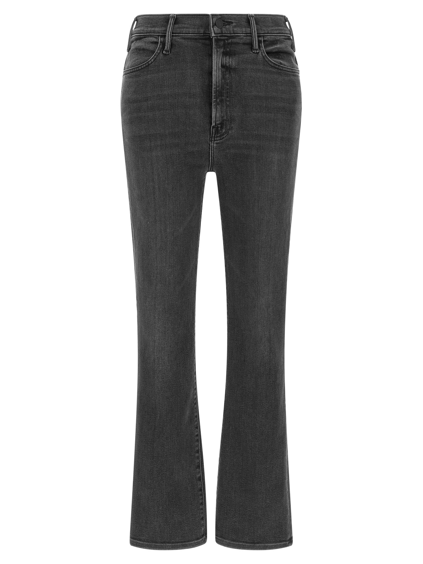 Mother Denim Graue Baumwoll-Jeans mit Schlag