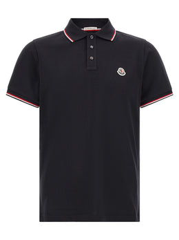 Moncler Blaues Baumwoll-Polohemd