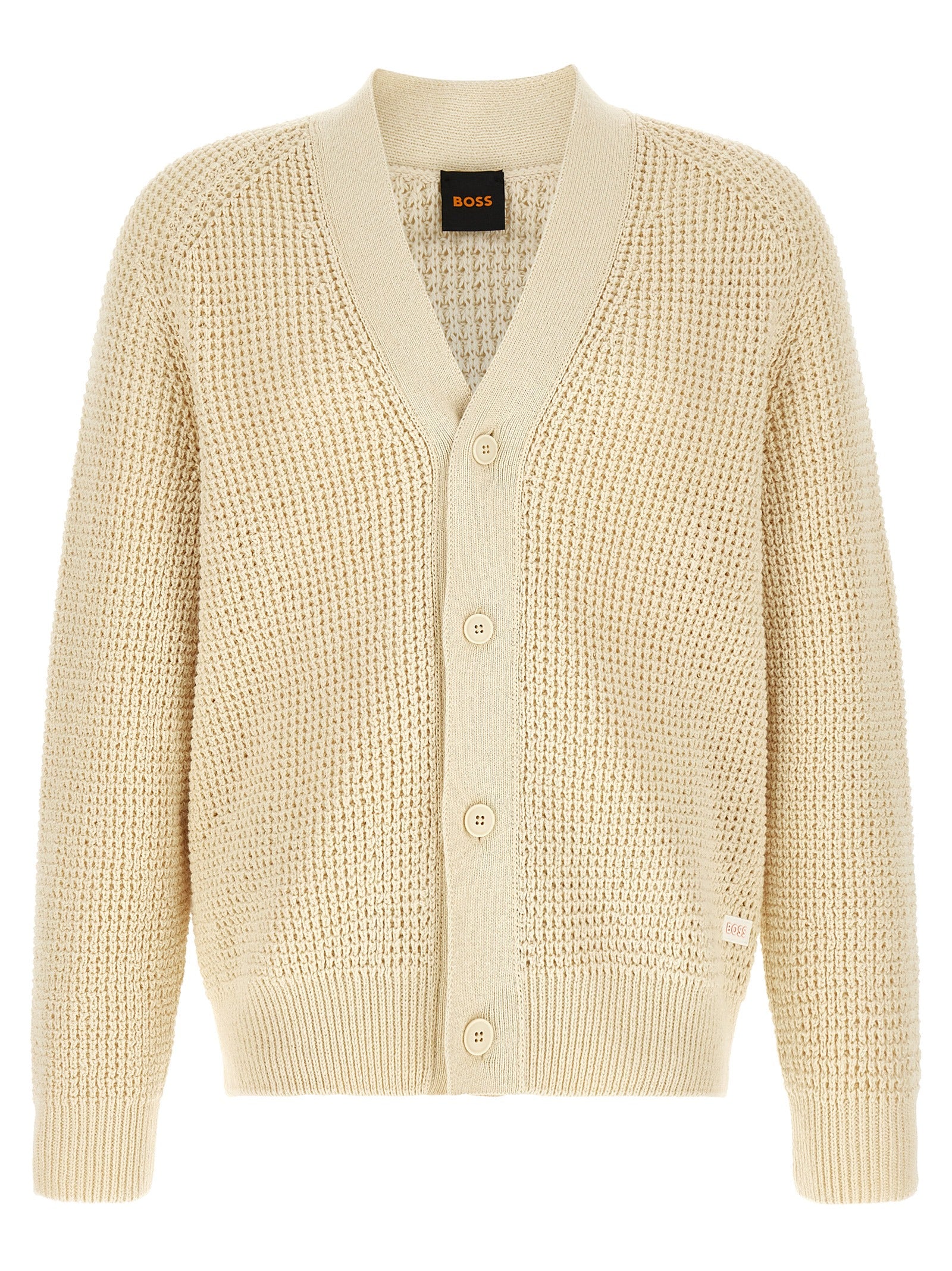 Hugo Boss Beige Cotton Cardigan