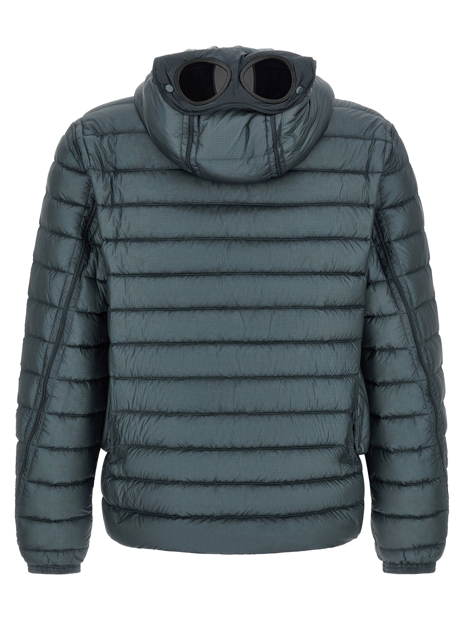 C.P. Company Blaue Polyamid-Jacke in voller Länge