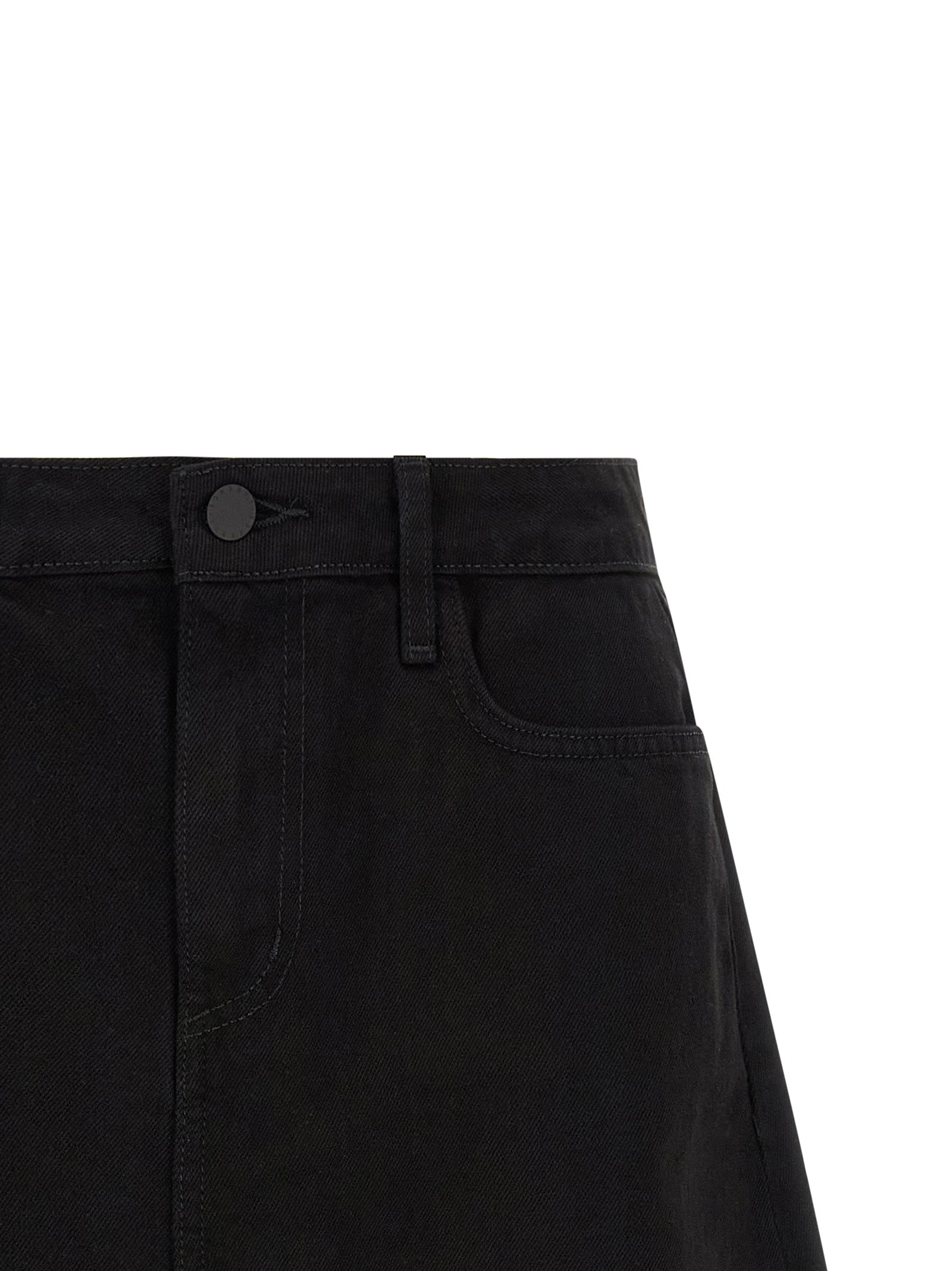 L'Agence Schwarze Baumwoll-Bermudashorts